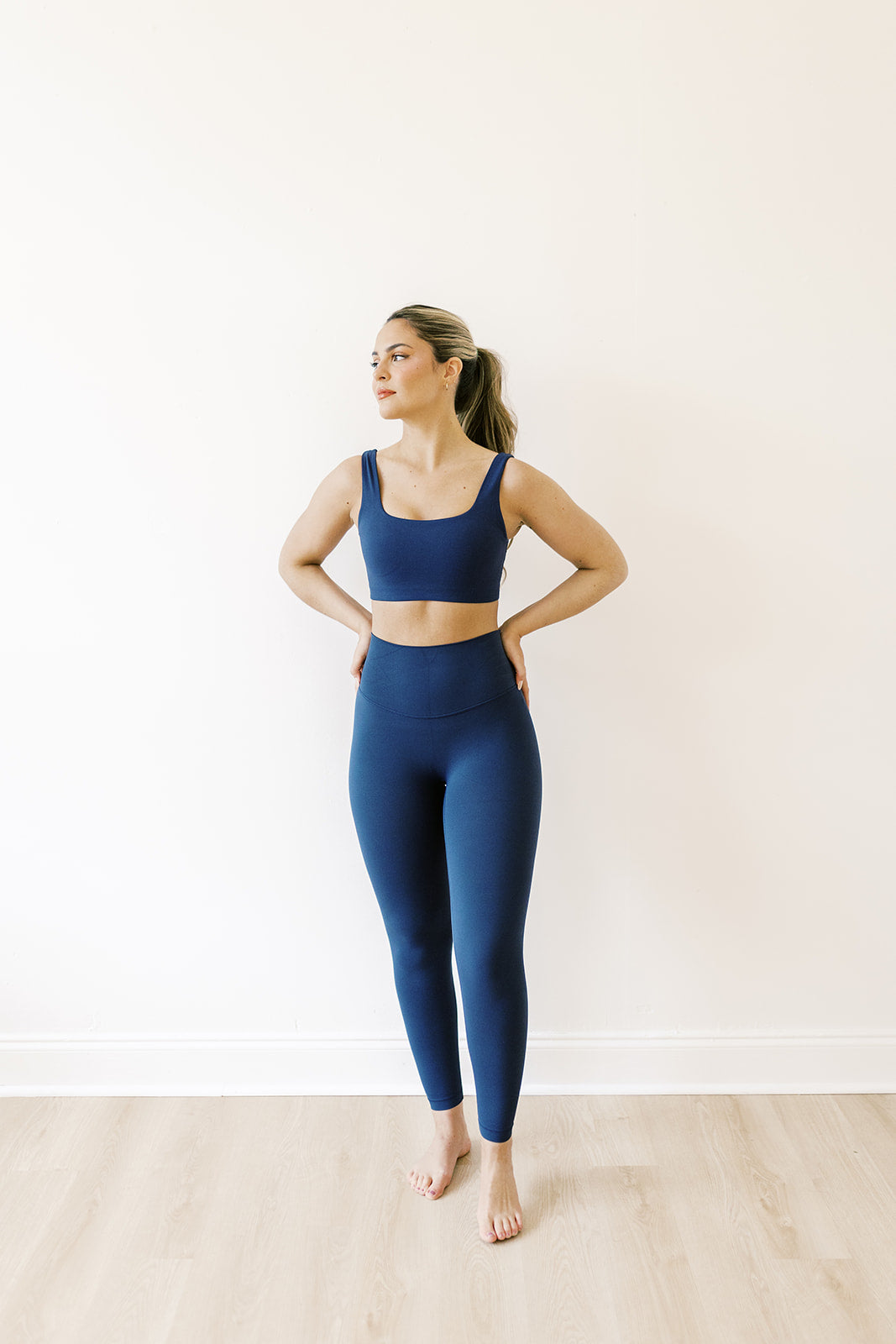 Worth The Label Flow Bra in Navy Blue