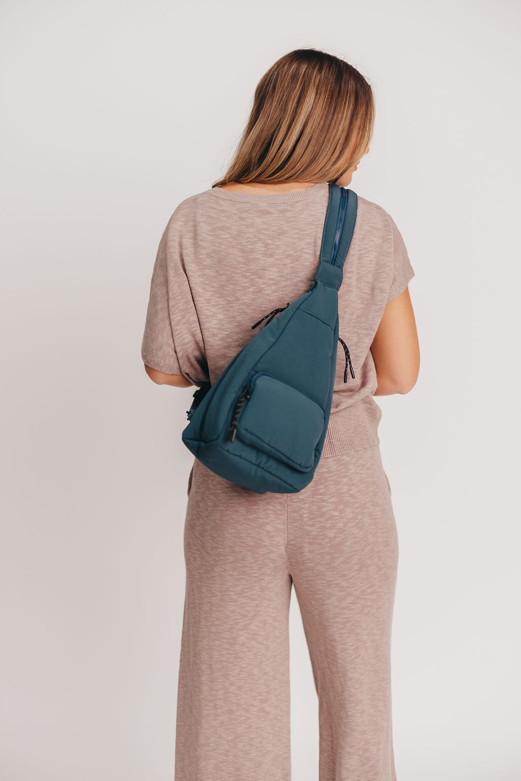 Sloane Convertible Sling Bag/Backpack in Blue