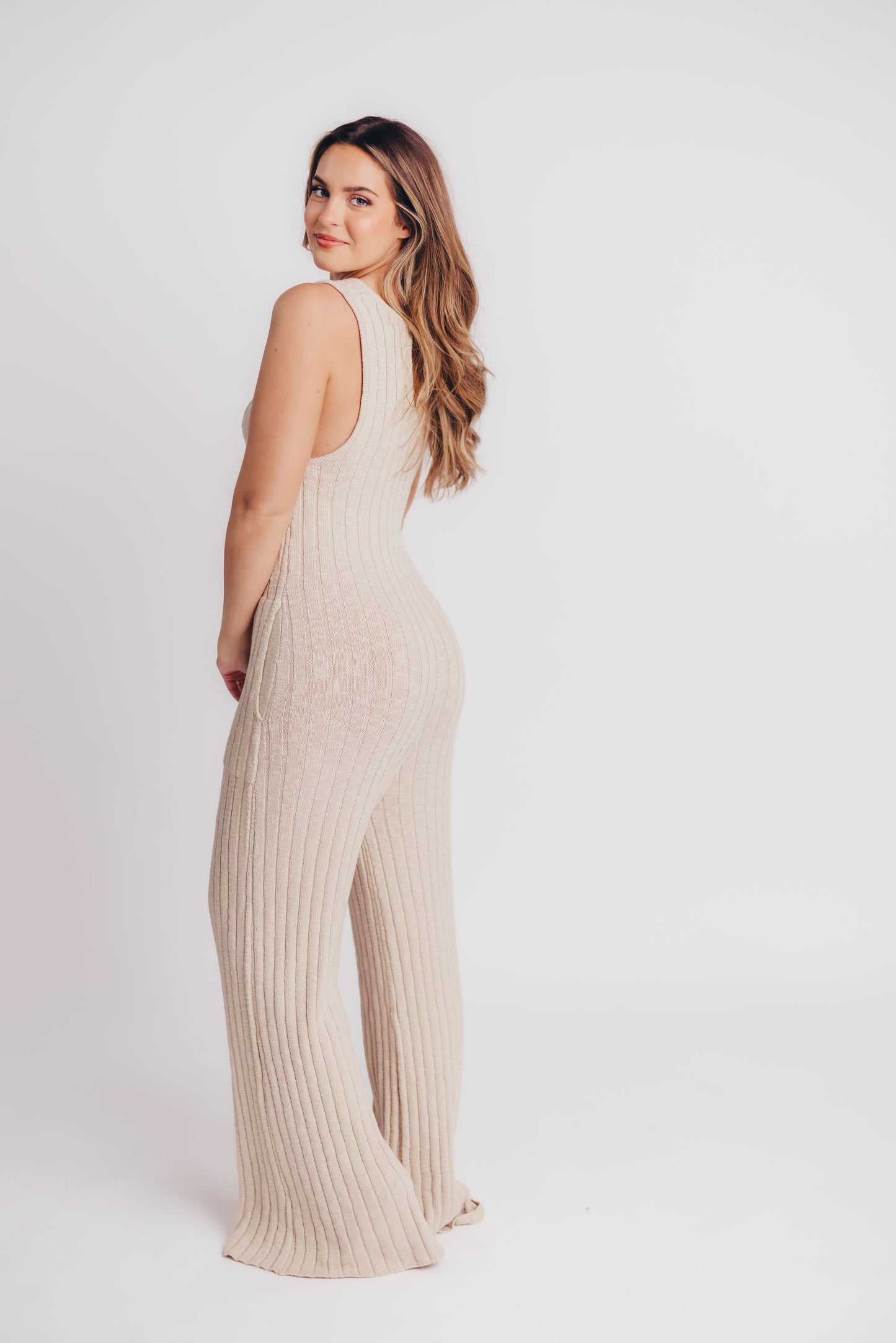Easy Summer Days Jumpsuit in Natural - Bump Friendly