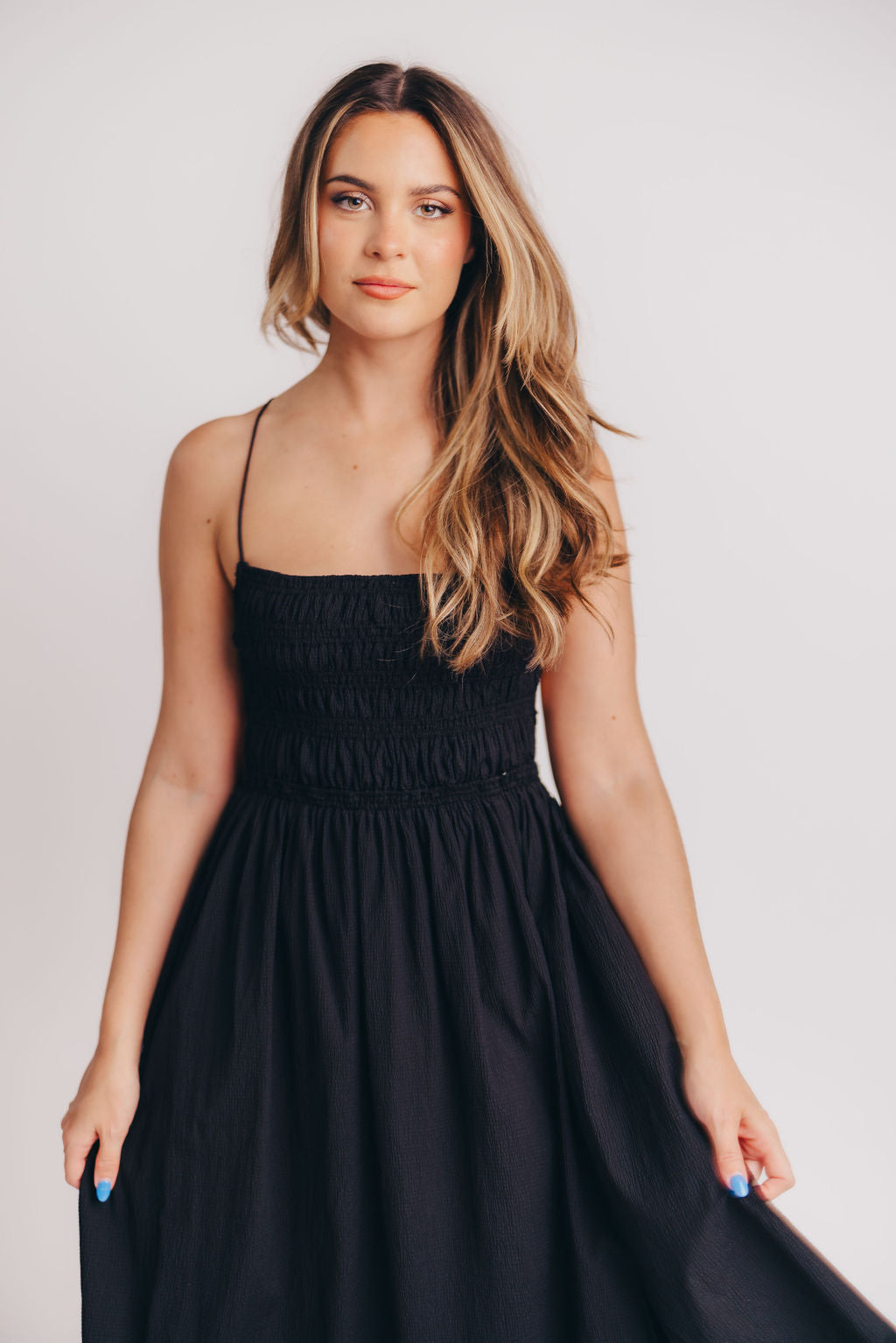 Serendipity Tie Back Maxi Dress in Black