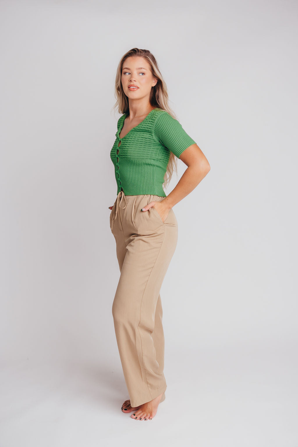 Quinn Easy Tencel Trousers in Tan