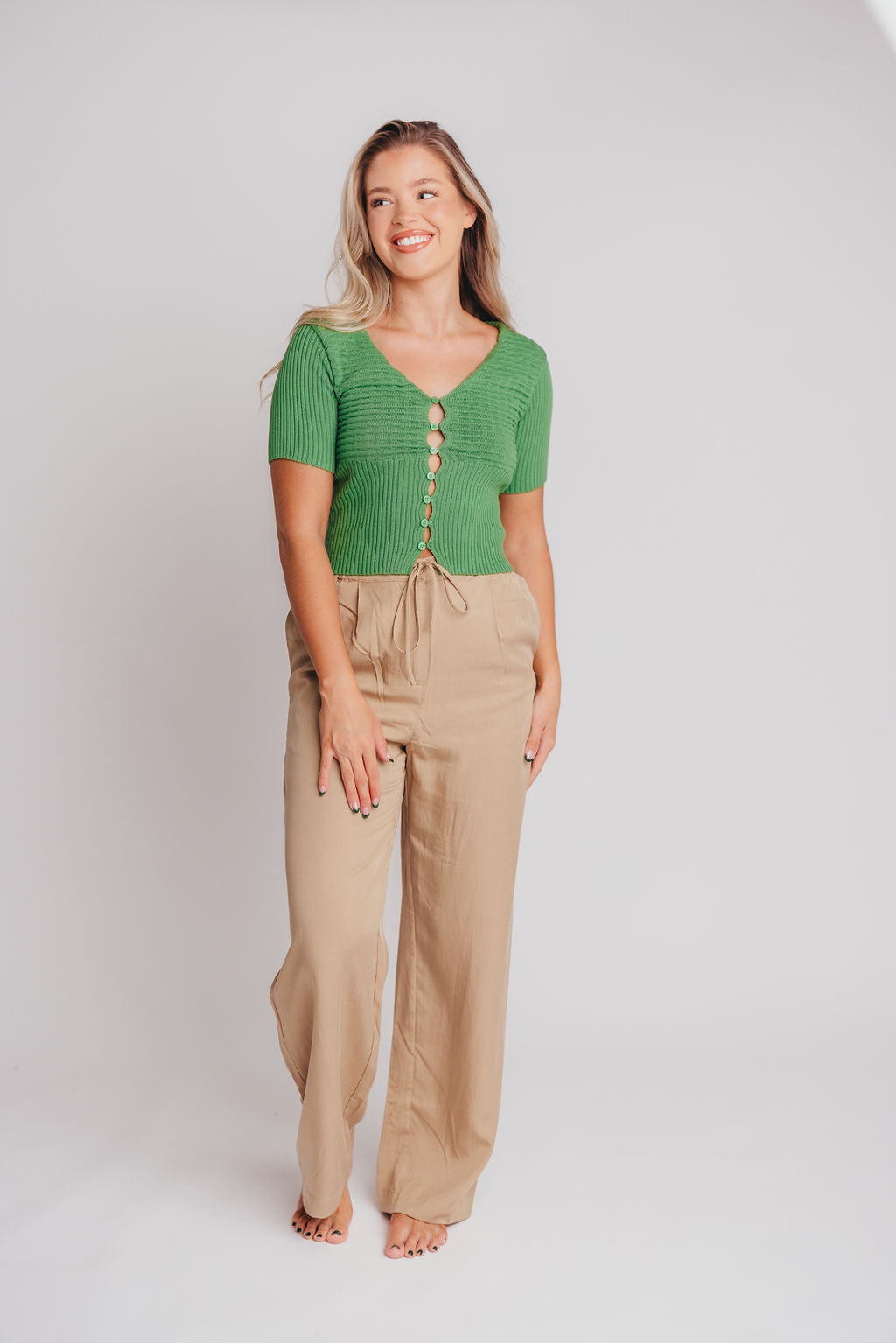 Quinn Easy Tencel Trousers in Tan