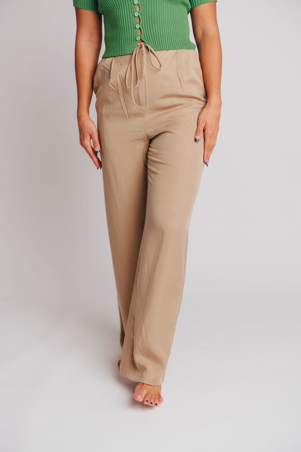 Quinn Easy Tencel Trousers in Tan