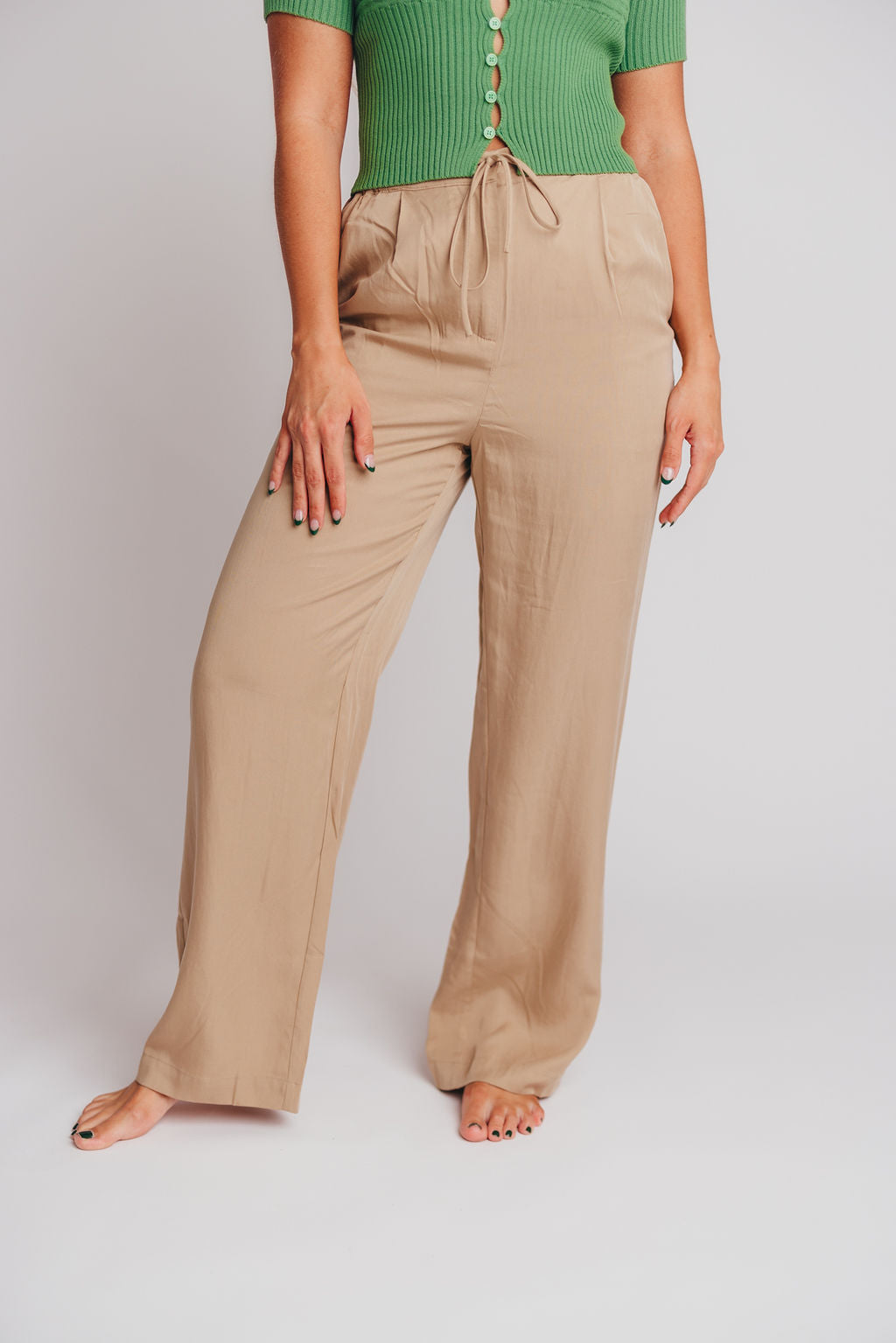 Quinn Easy Tencel Trousers in Tan