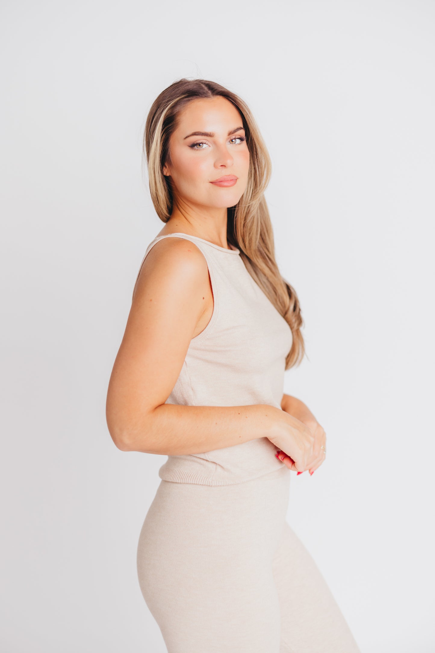 Murphy Knit Boatneck Top and Pant Set in Oat