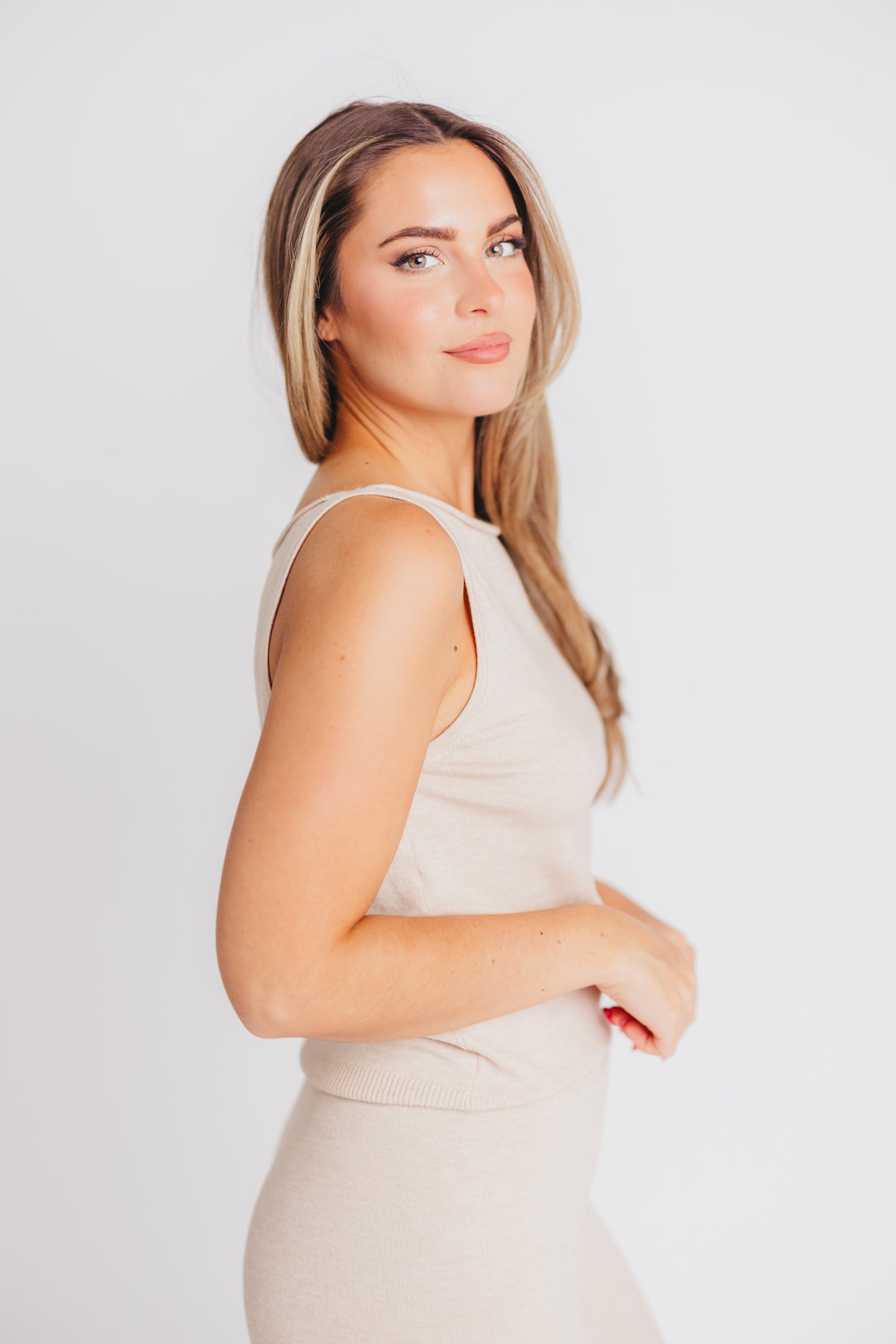 Murphy Knit Boatneck Top and Pant Set in Oat