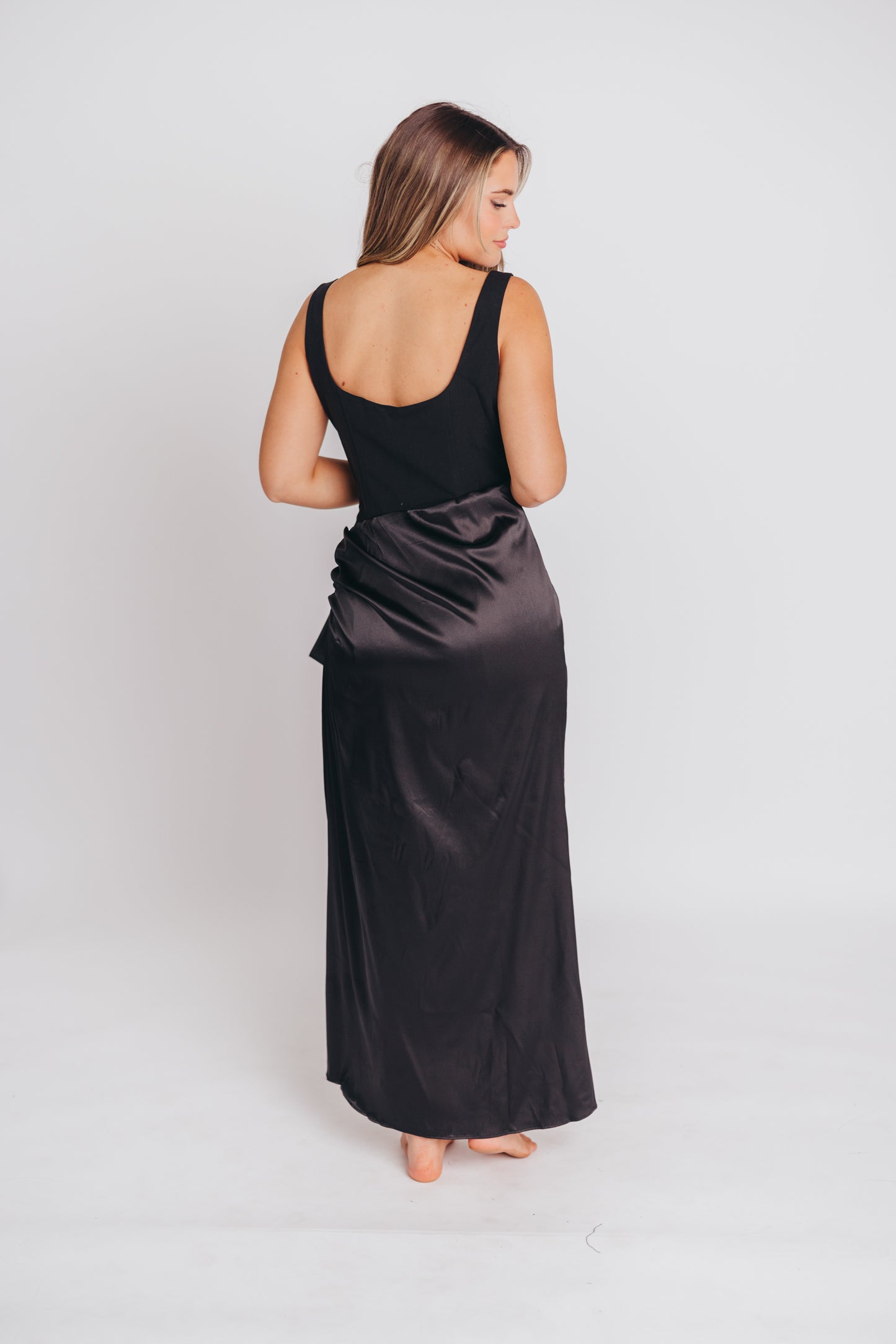 Razzle Dazzle Wrap Maxi Dress in Black