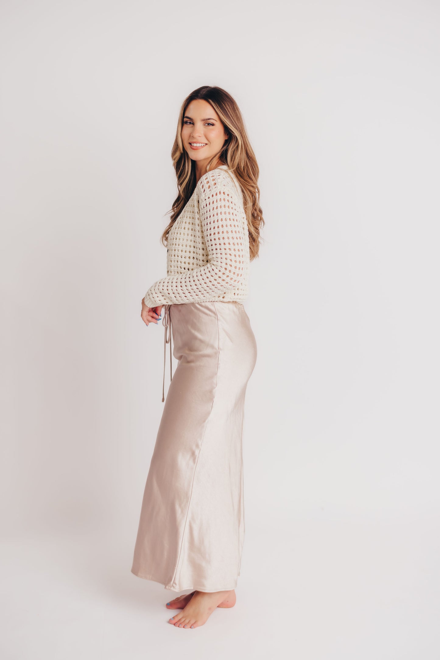 Midge Crochet Cardigan in White