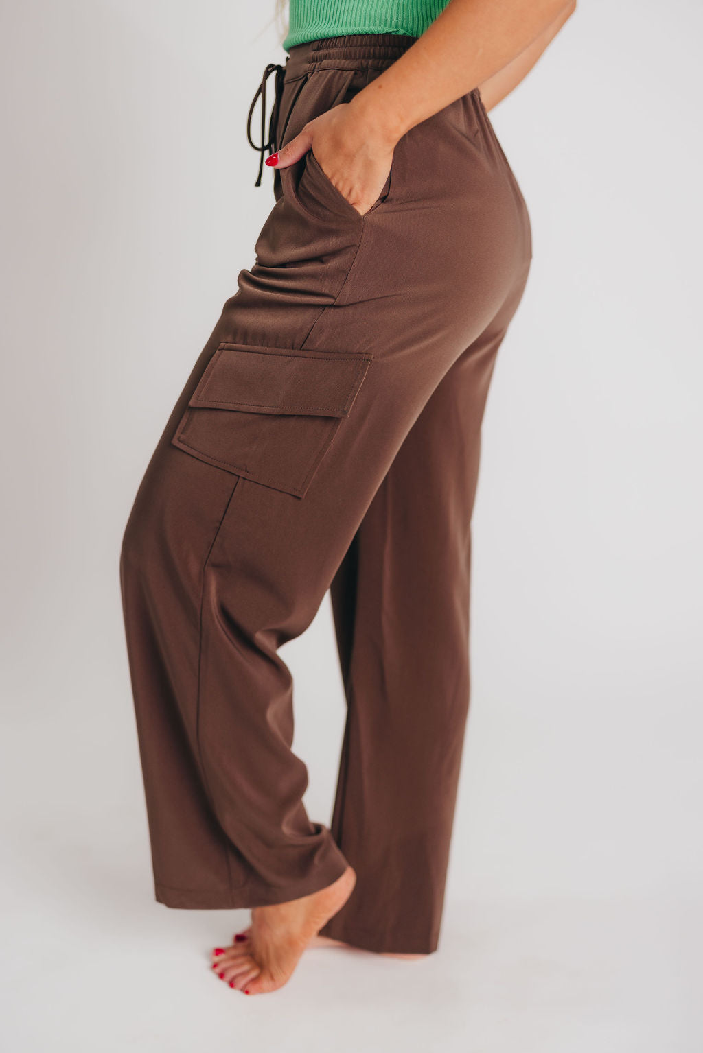 Marta Cargo Style Trousers in Espresso