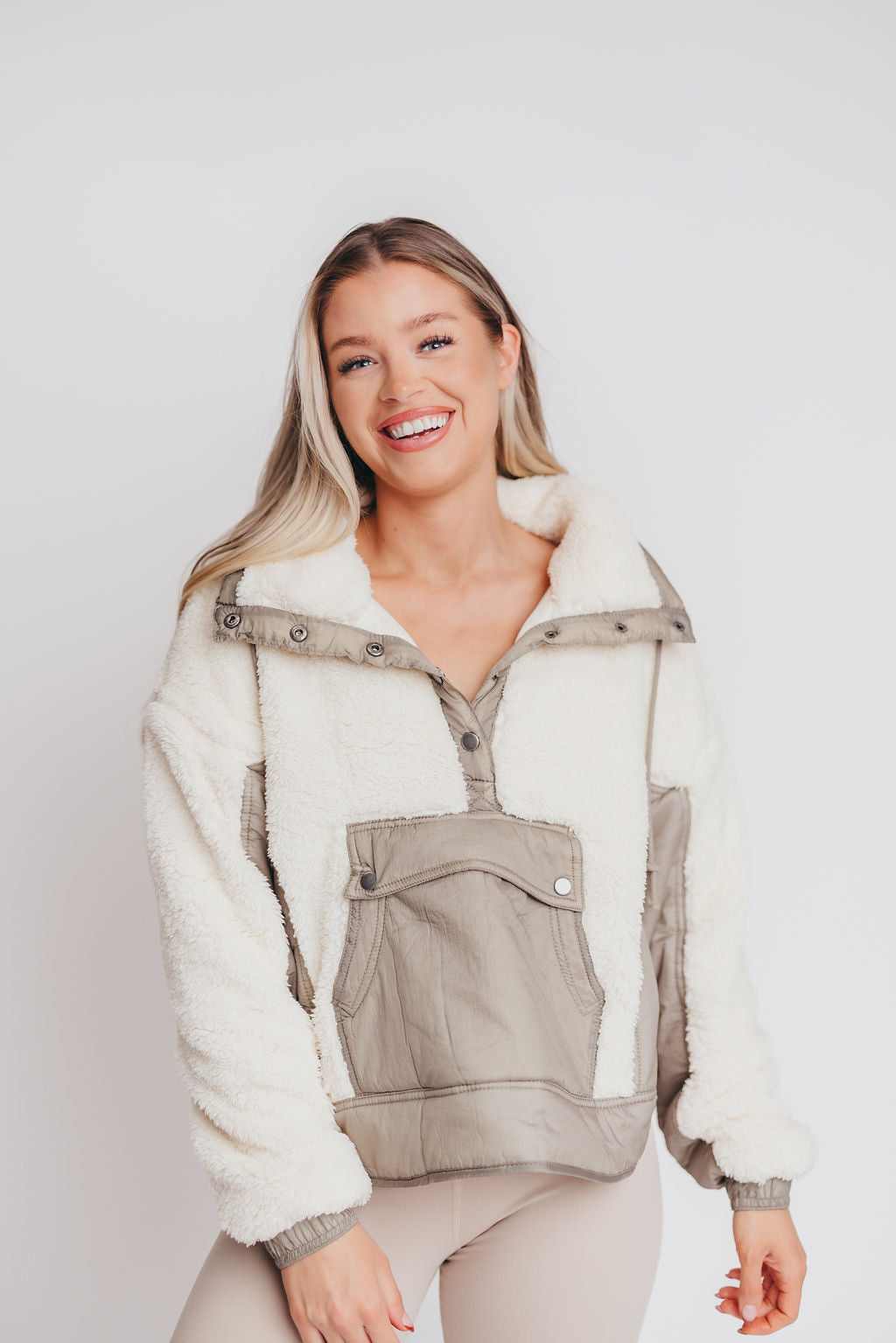 The Aurora Pullover in Sage Cream