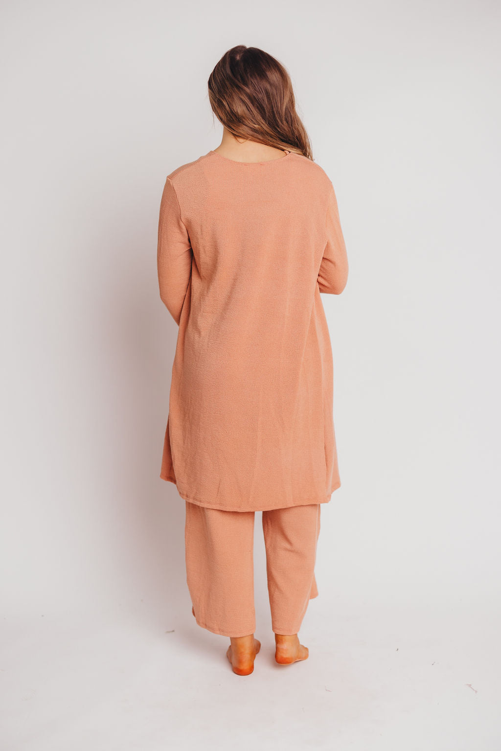 Betsy Ribbed Cardigan in Blush