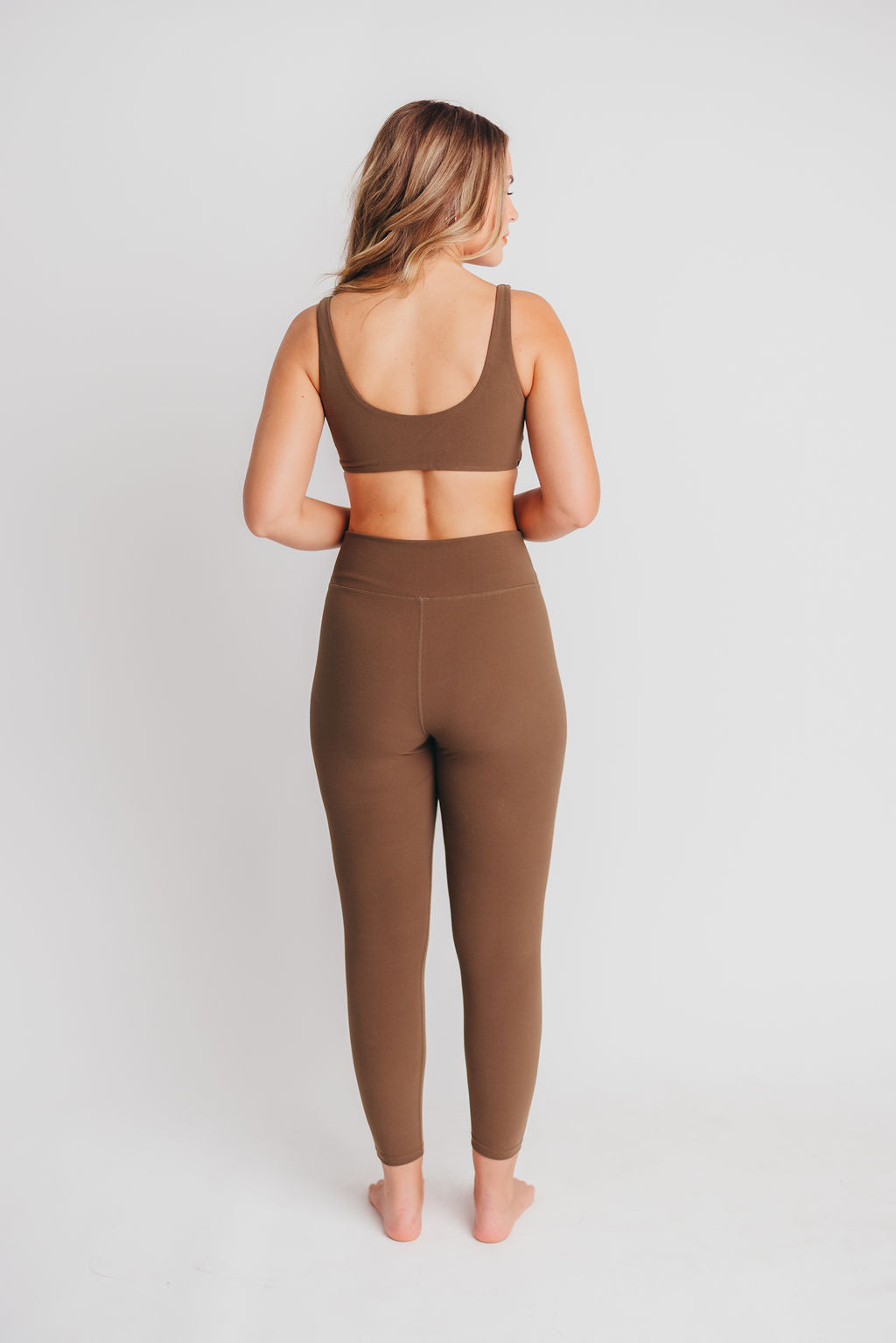 Worth the Label High-Waisted Brushed Legging in Olive