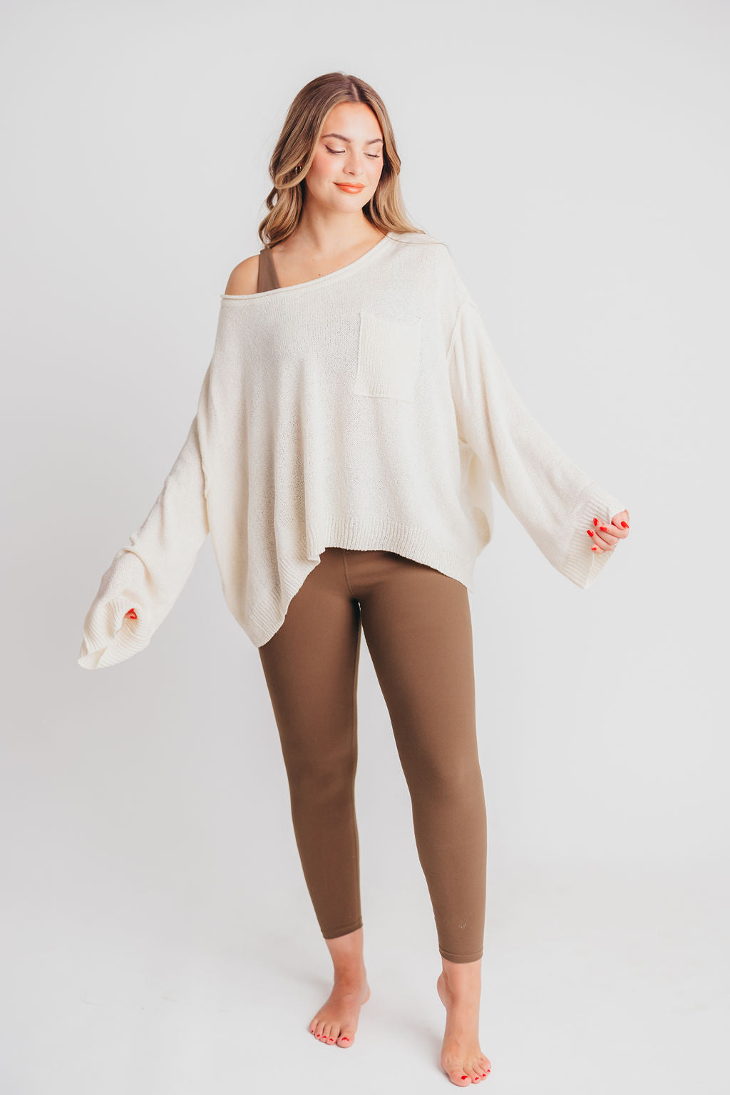 Worth the Label High-Waisted Brushed Legging in Olive