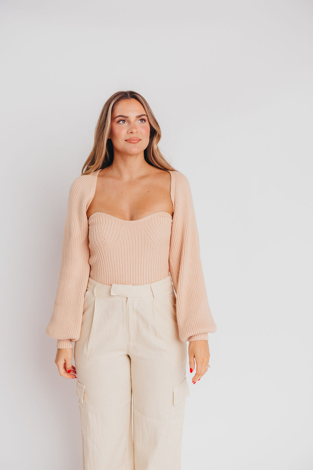 Camile Bustier & Bolero Set in Wintermelon