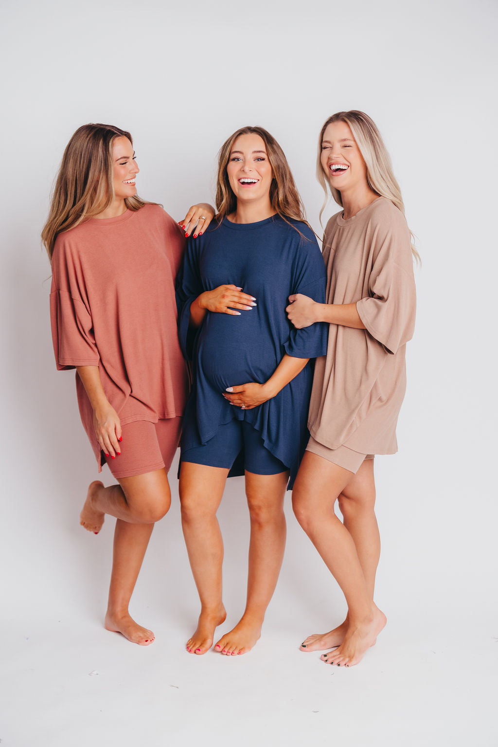 All Weekend Long Set - Short Sleeves - in Navy