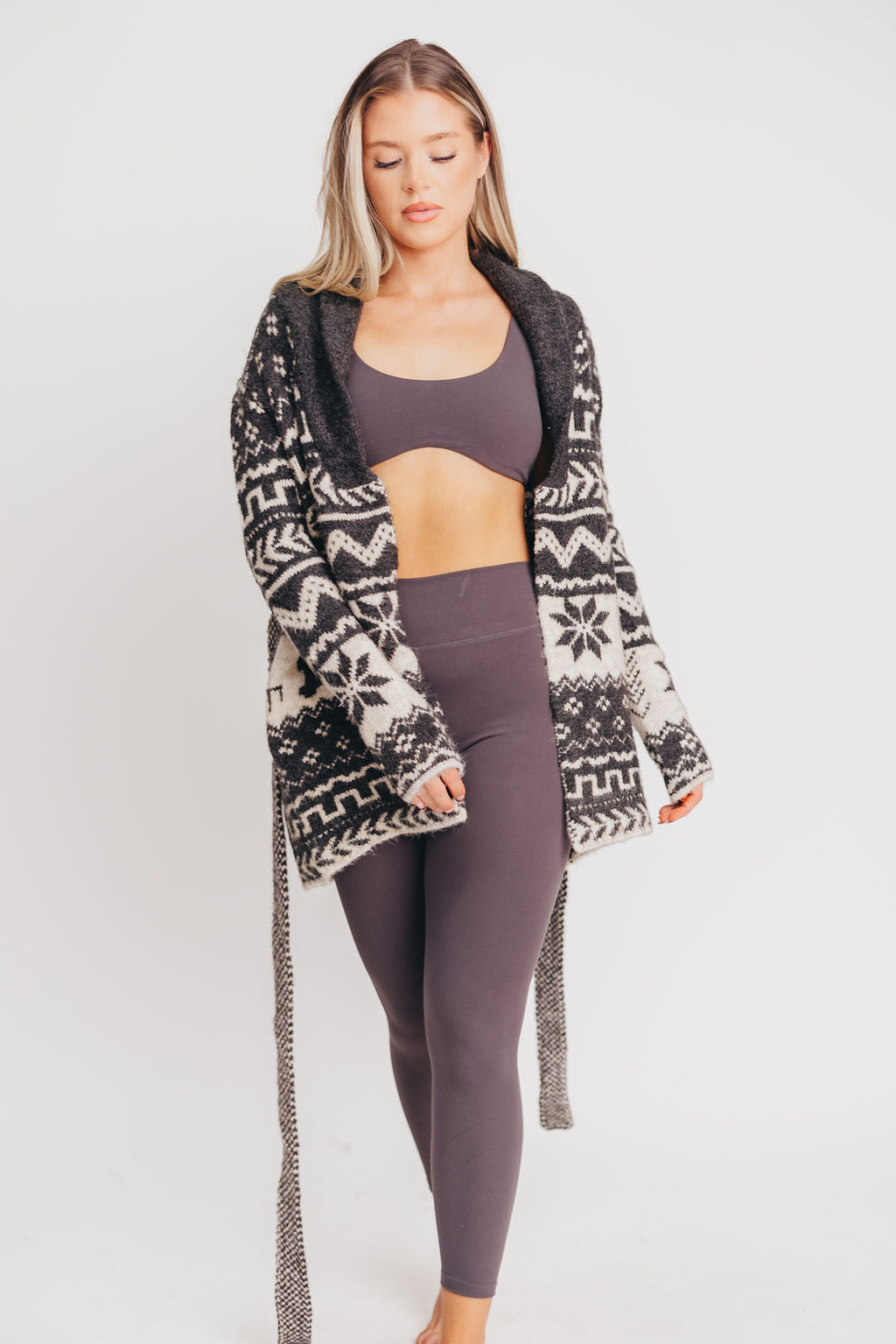 Felix Sweater Cover-Up Cardigan in Coal