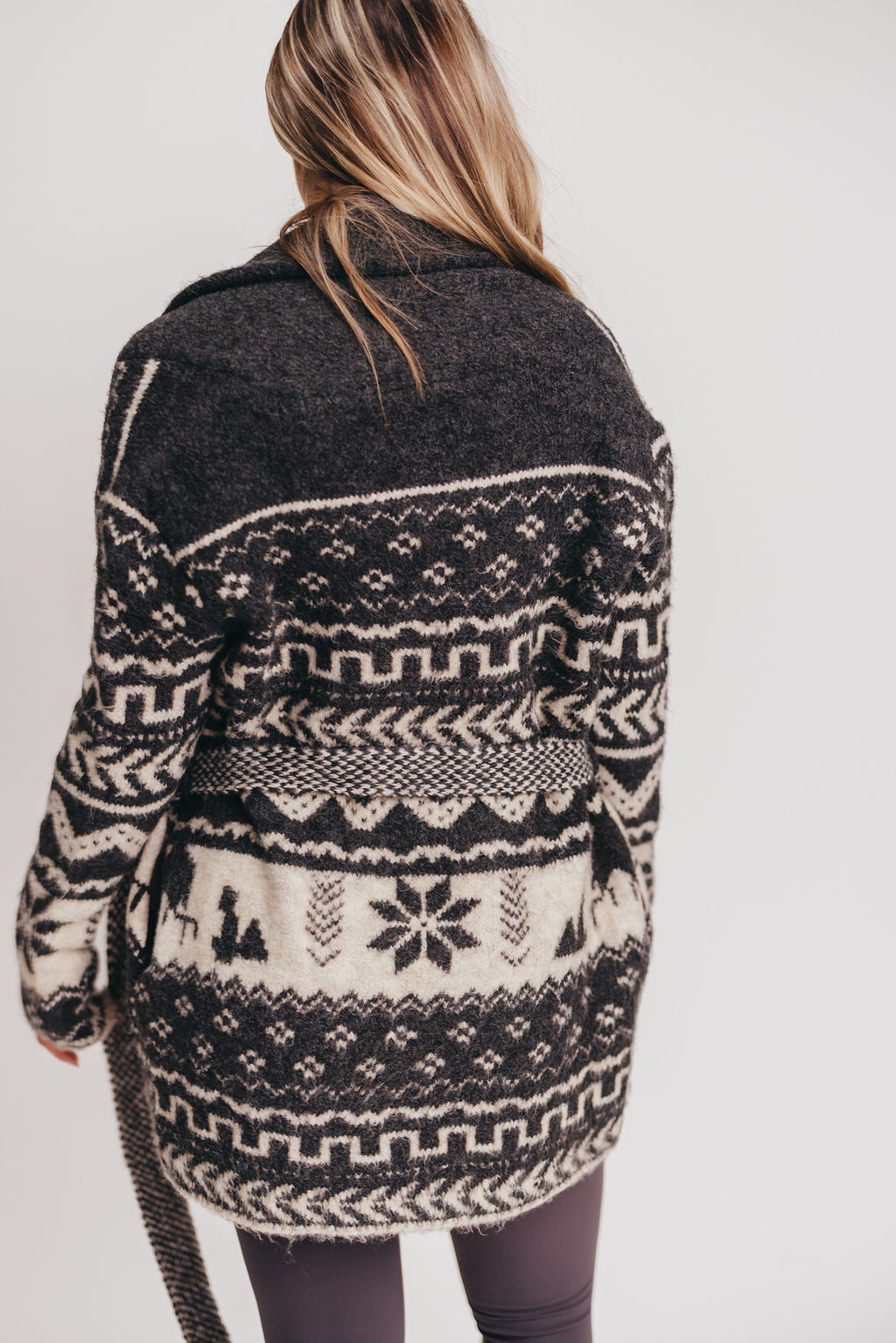 Felix Sweater Cover-Up Cardigan in Coal