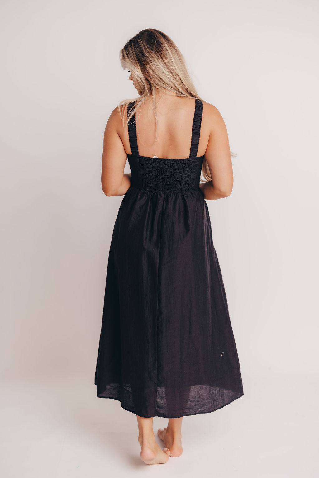 Casey Smocked Sweetheart Maxi Dress - Bump Friendly