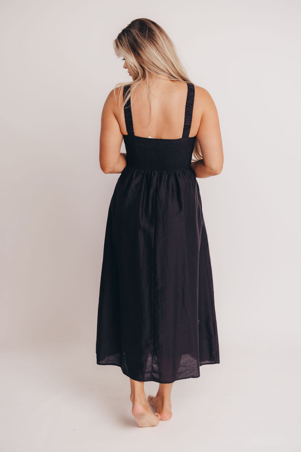Casey Smocked Sweetheart Maxi Dress - Bump Friendly