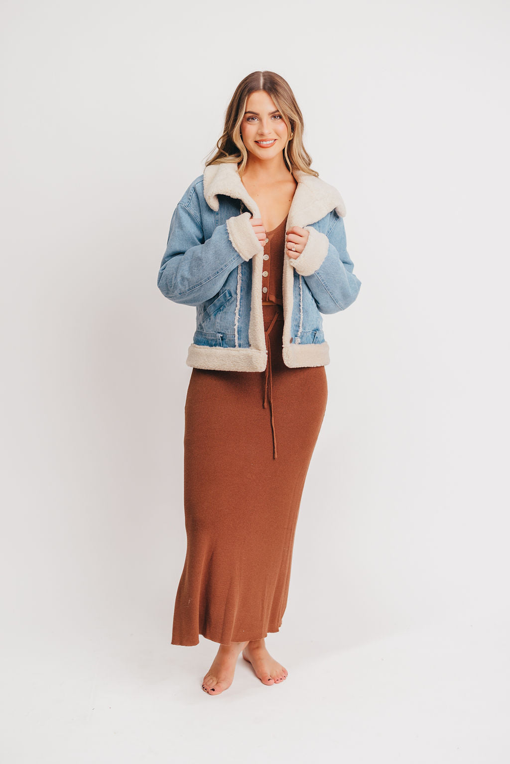 Dakota Denim Shearling Trucker Jacket