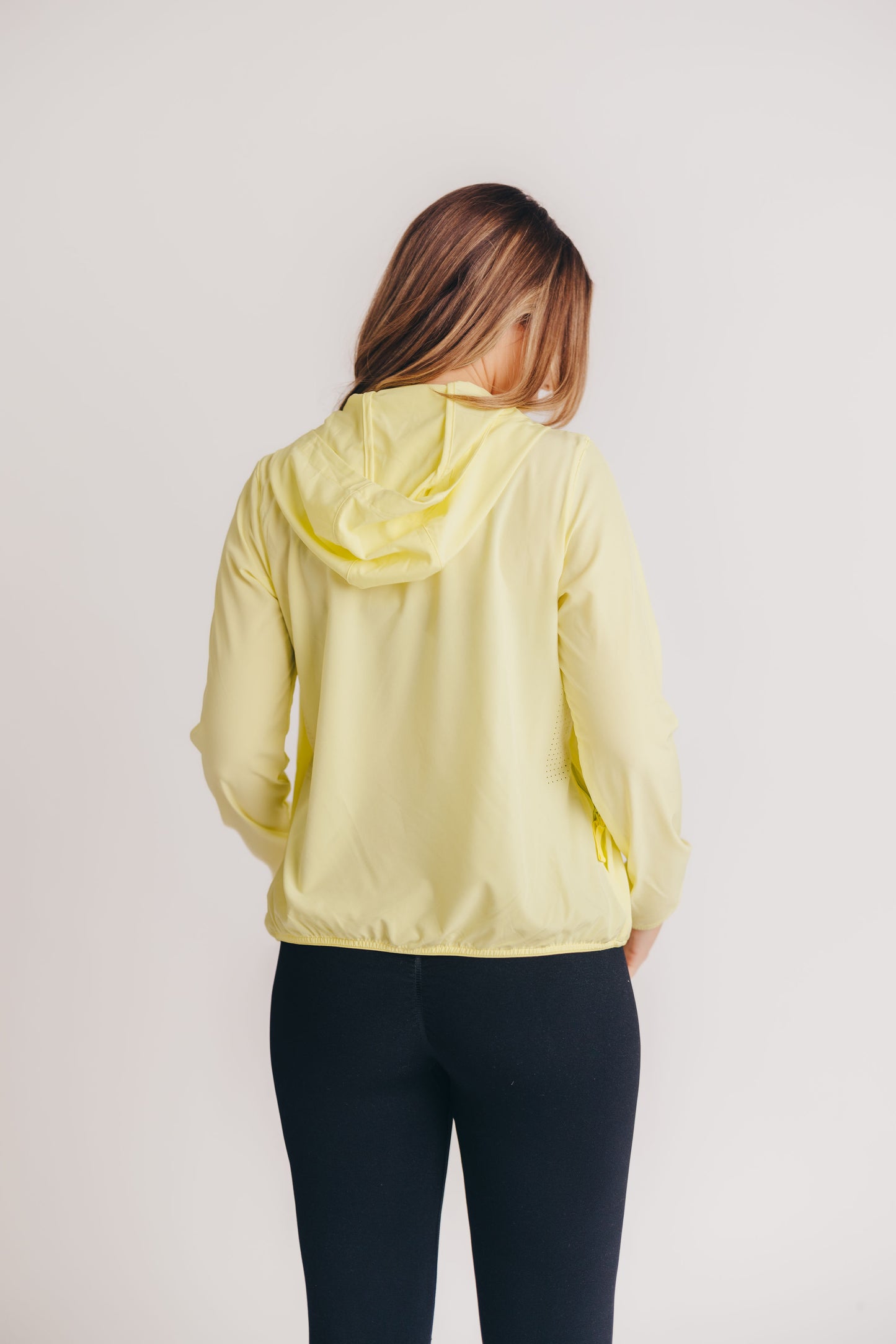 Cadence Zip-Up Running Jacket in Light Lime