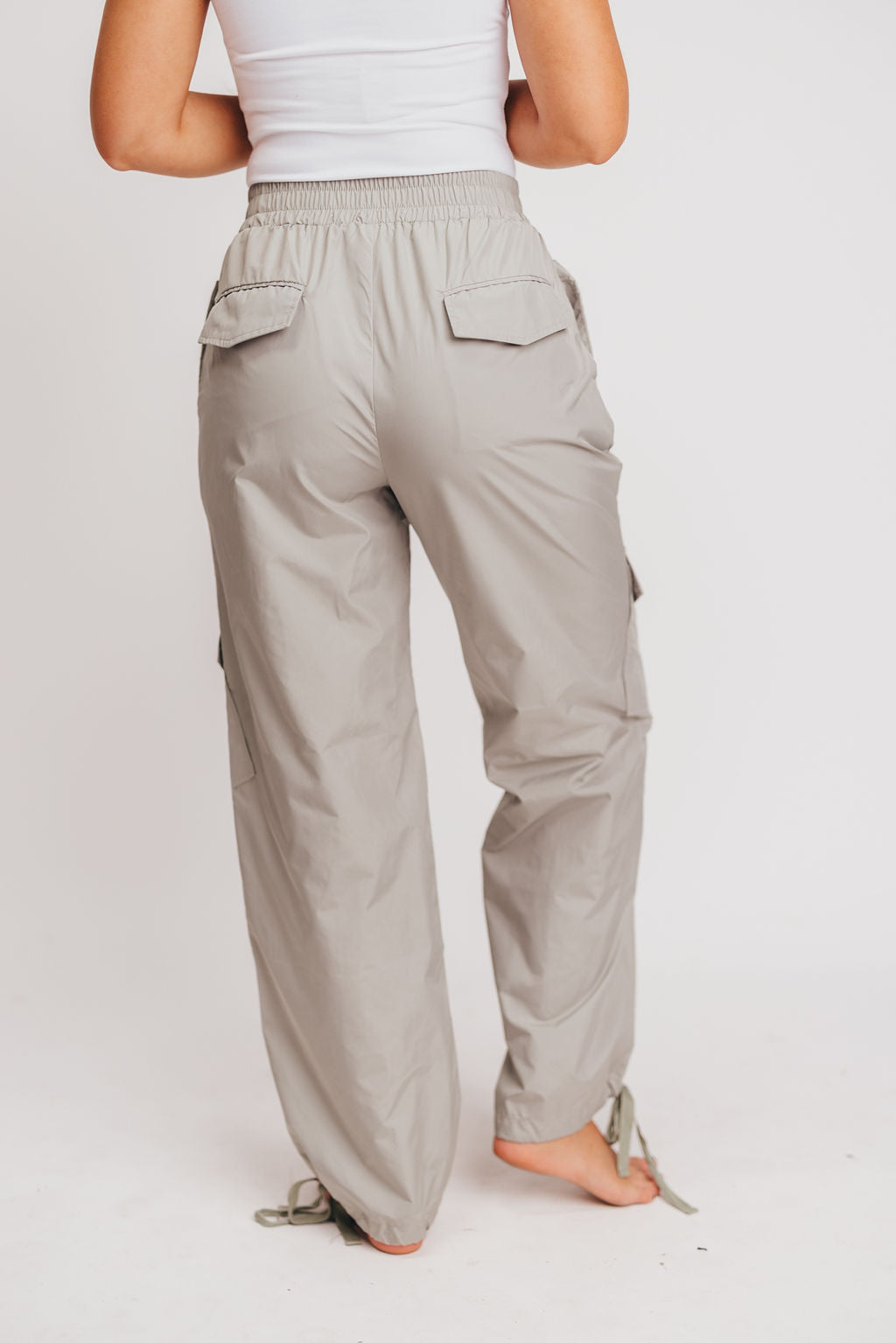 Novak Windbreaker Cargo Pants in Sage Grey