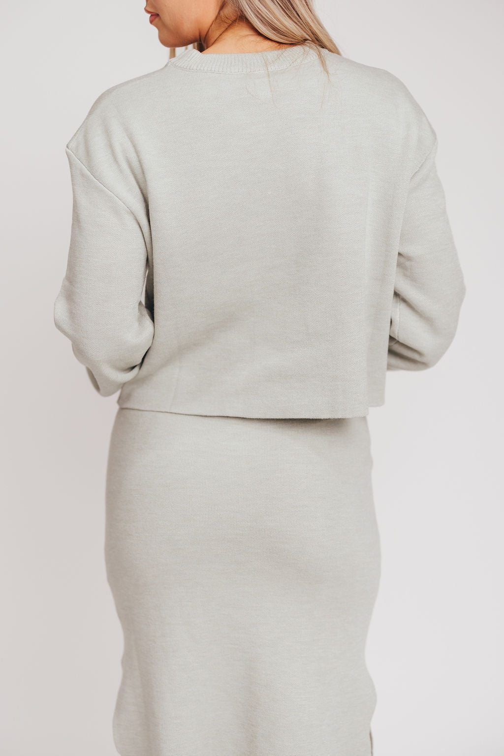 Limerick Relaxed Cropped Sweater in Sage