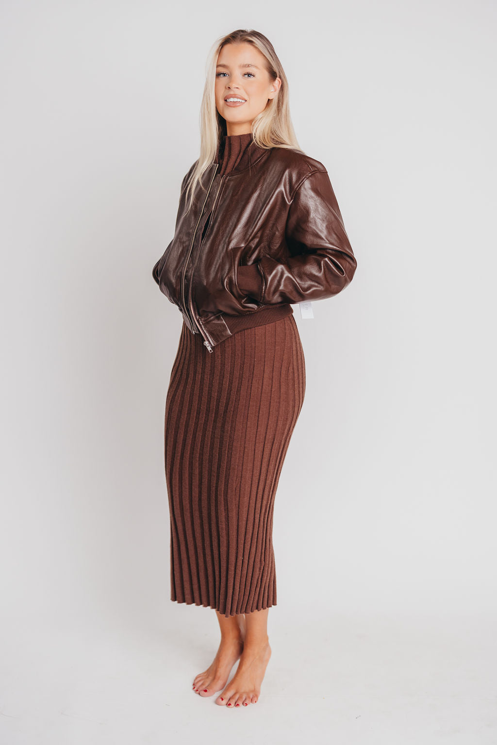 Avianna Faux Leather Jacket from ASTR in Brown