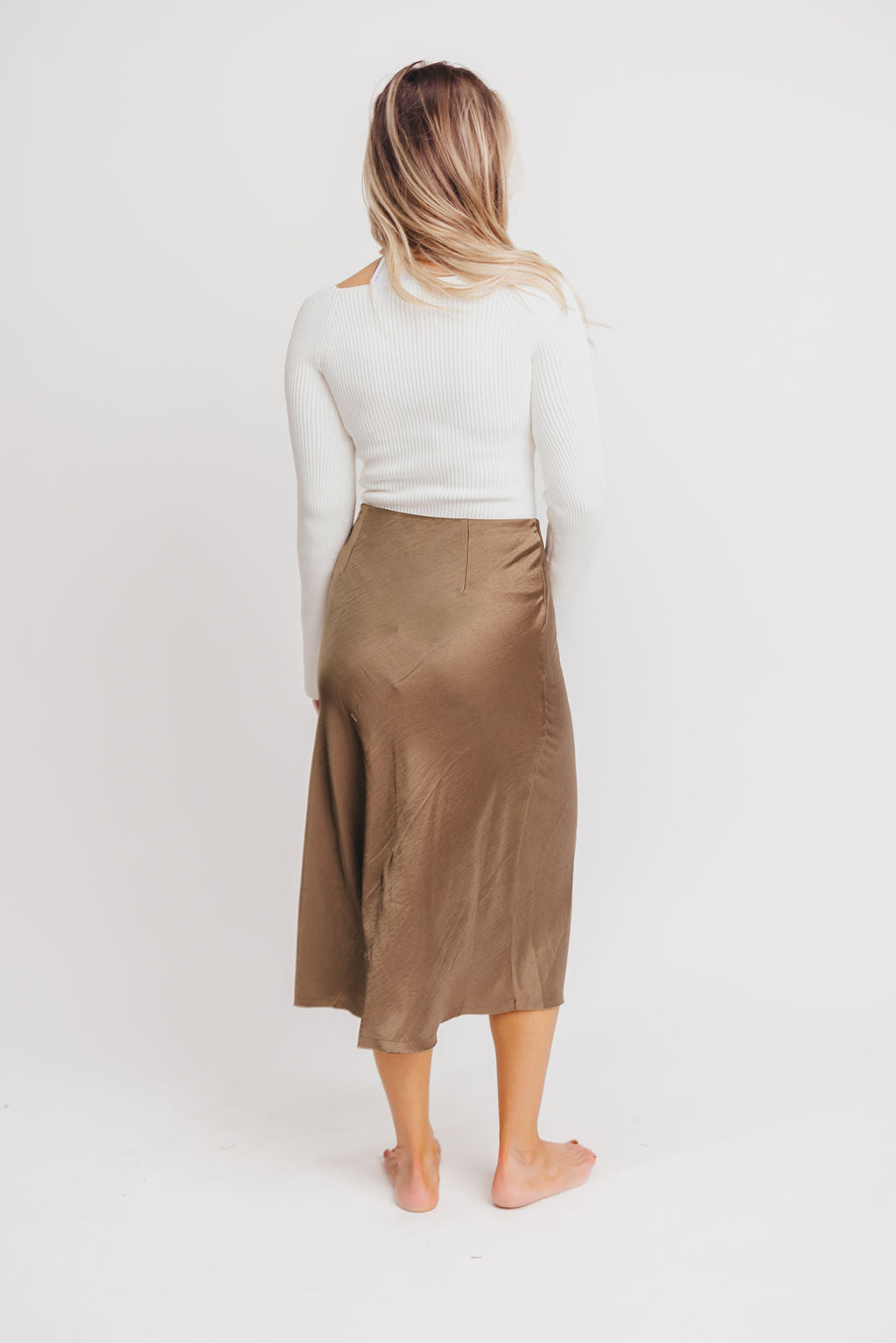Alina Sweetheart Neck Sweater in Cream