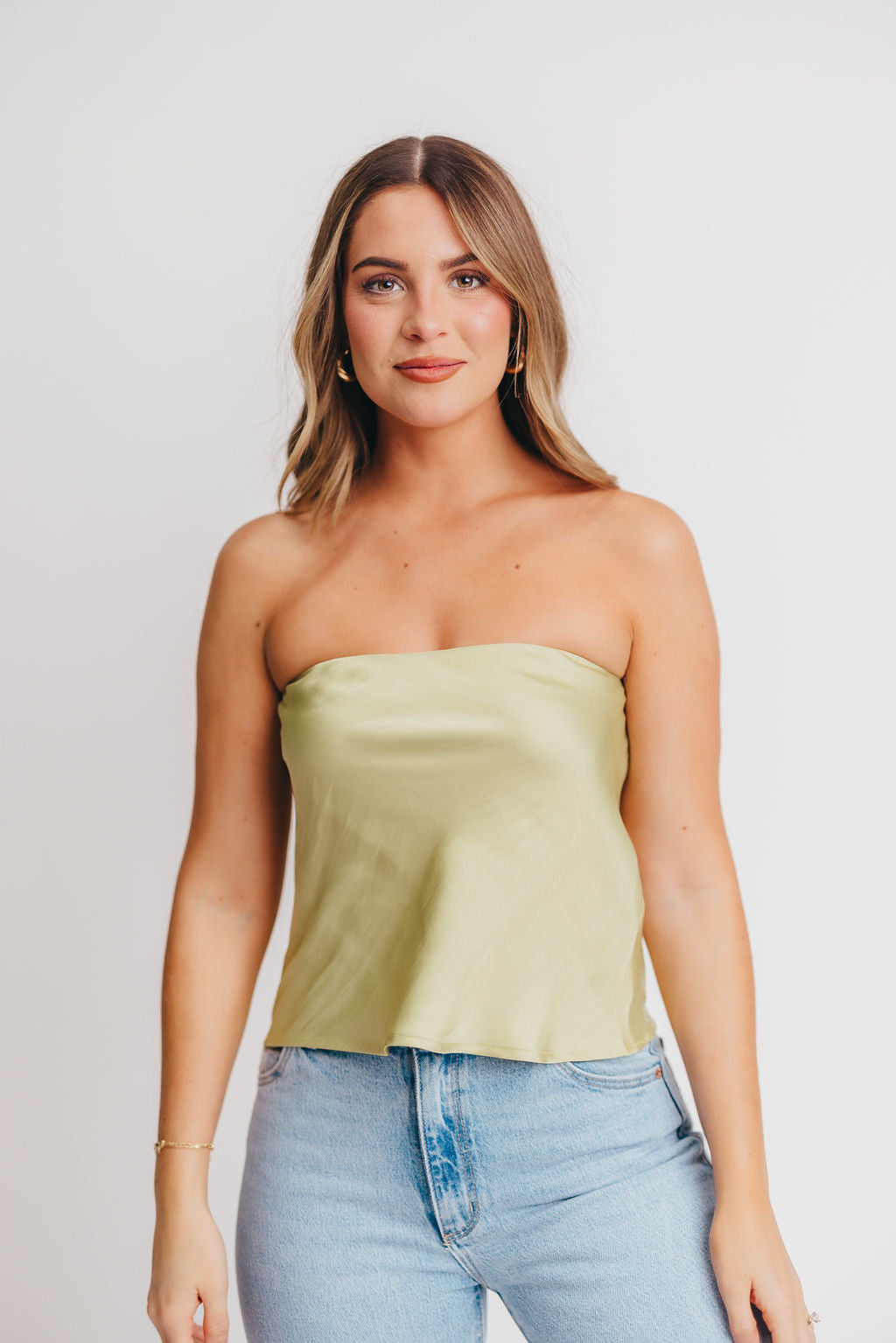 Love Me Like Tube Top in Olive Gold