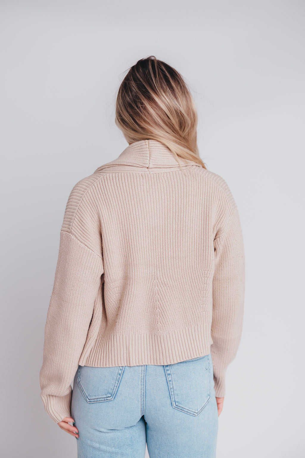 Ivy Tank and Cardigan Set in Beige