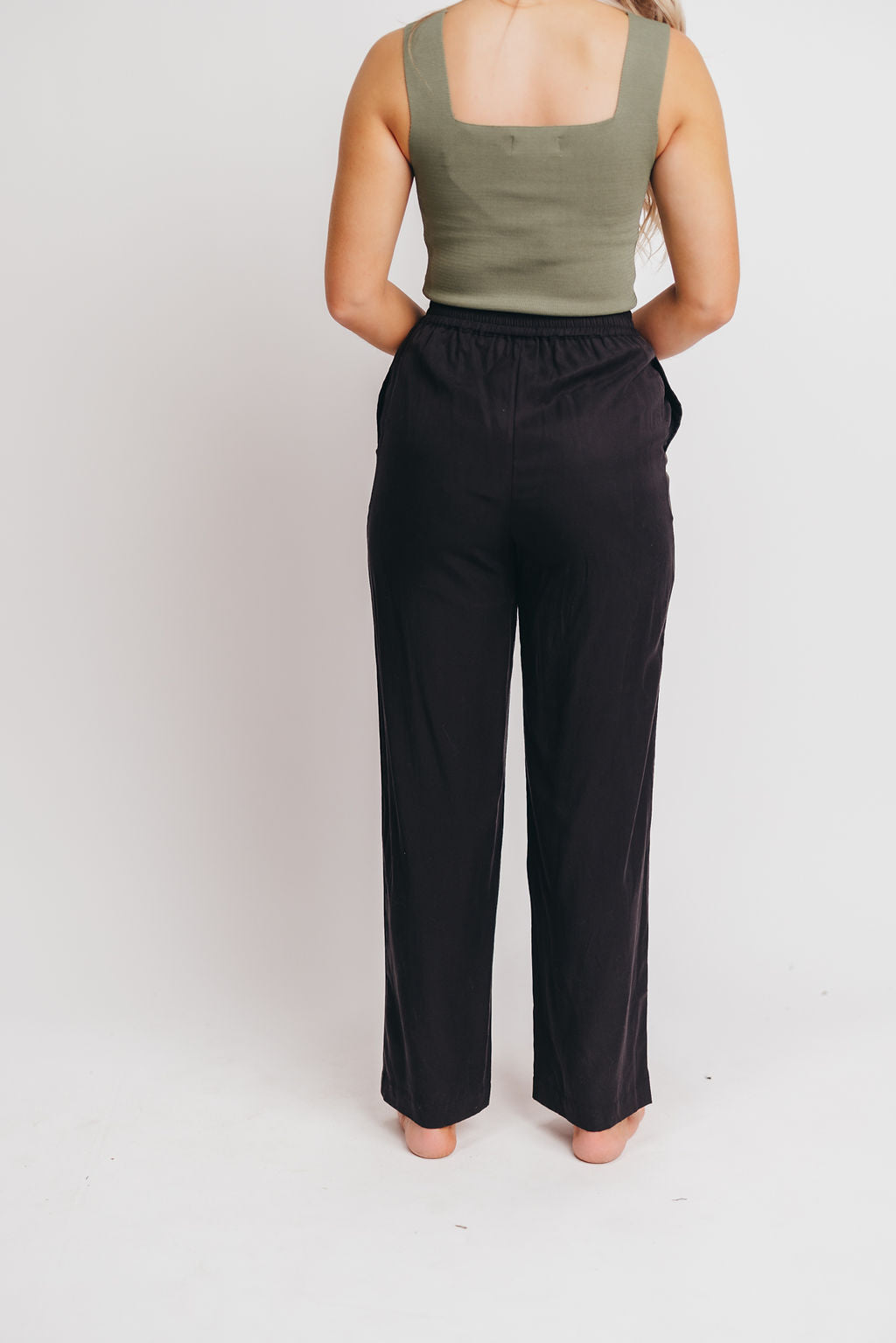 Quinn Easy Tencel Trousers in Black