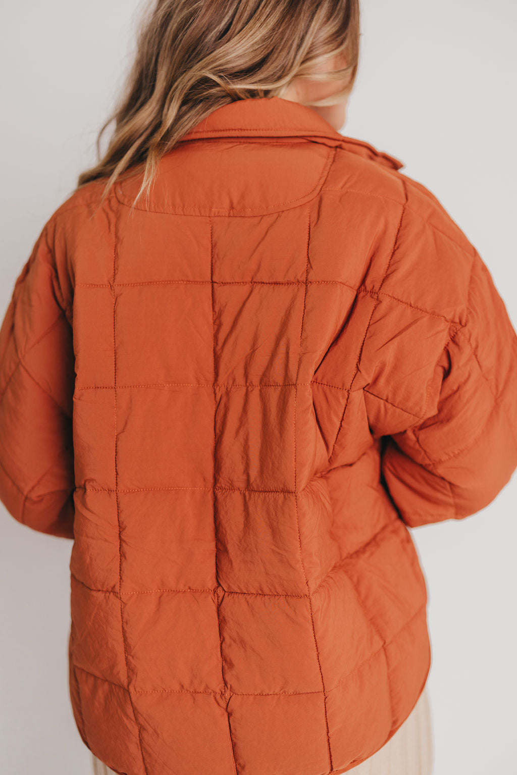 Otto Puffer Jacket in Dusty Rust