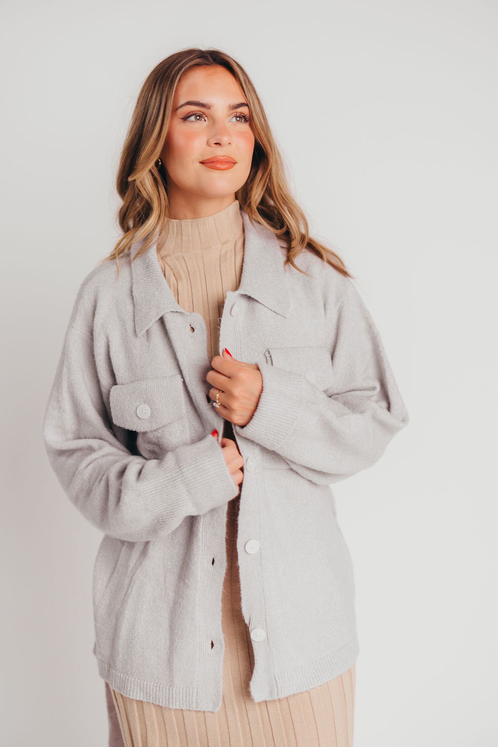 Doe Coat in Heather Grey