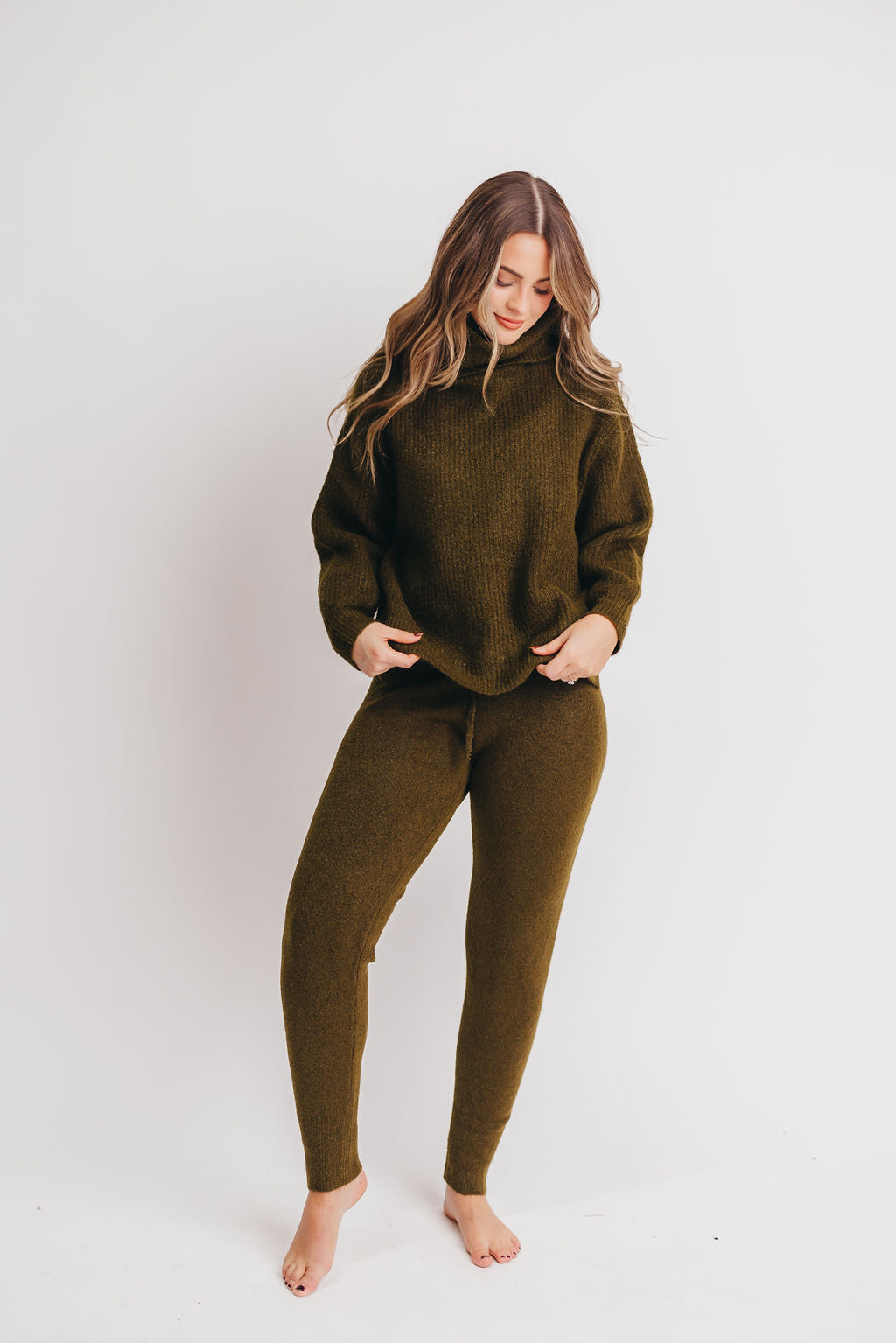 Dawson Sweater Knit Jogger in Olive