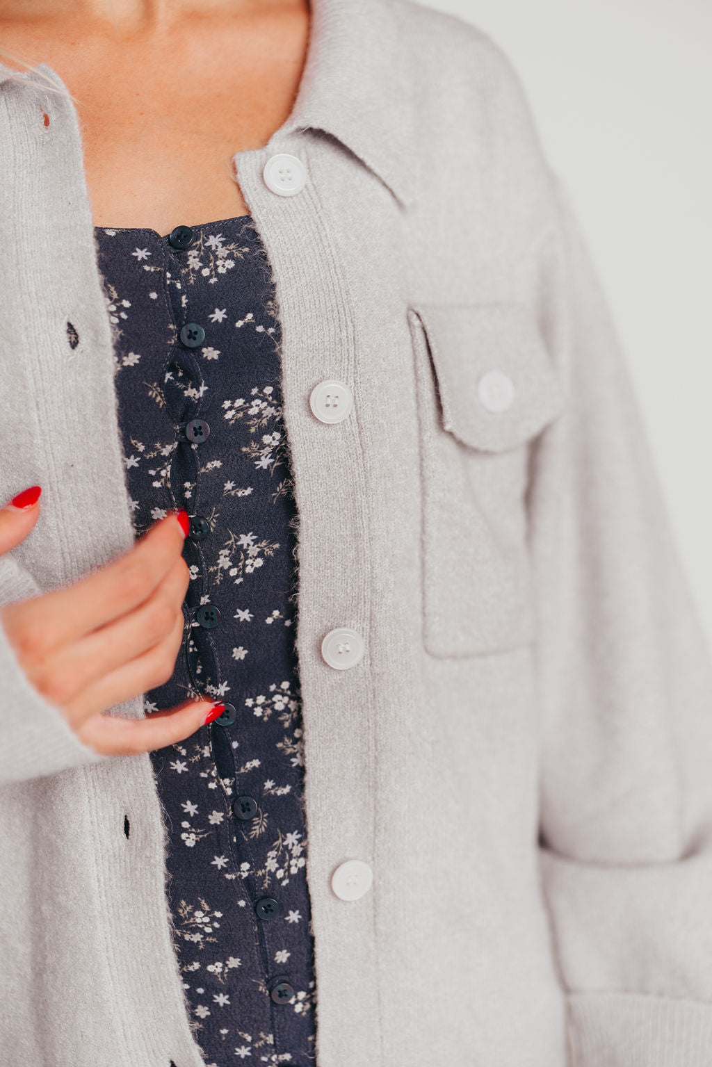 Doe Coat in Heather Grey