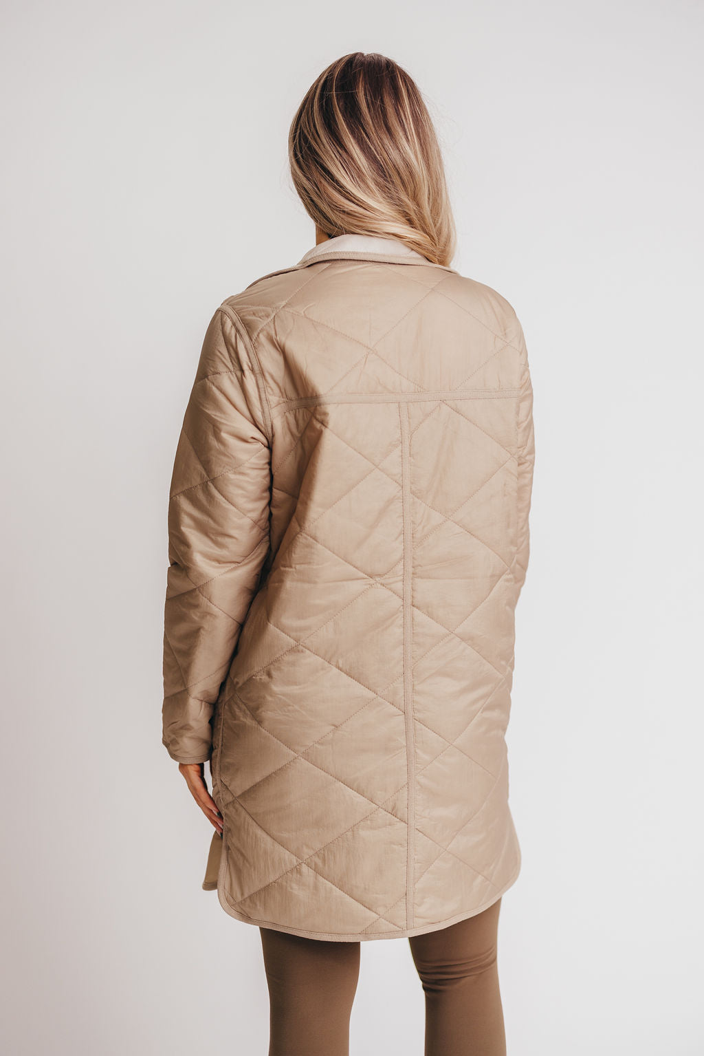 Pixie Reversible Jacket in Almond Dove