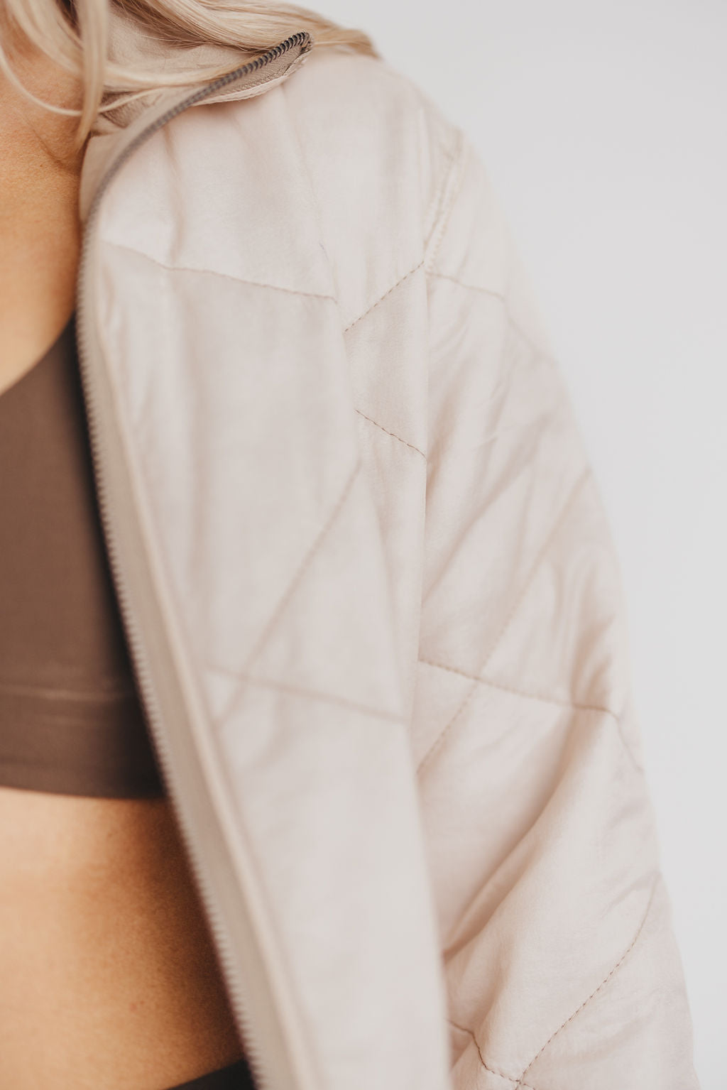 Pixie Reversible Jacket in Almond Dove