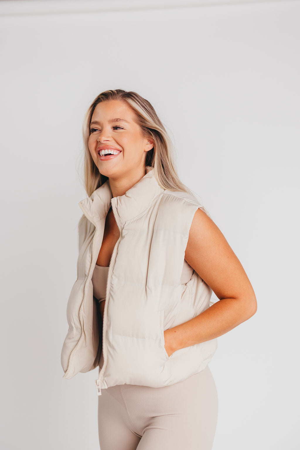 The Issey Vest in Cream