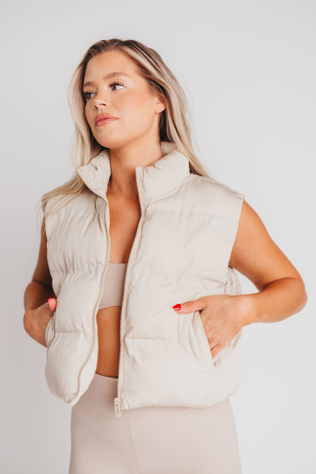 The Issey Vest in Cream