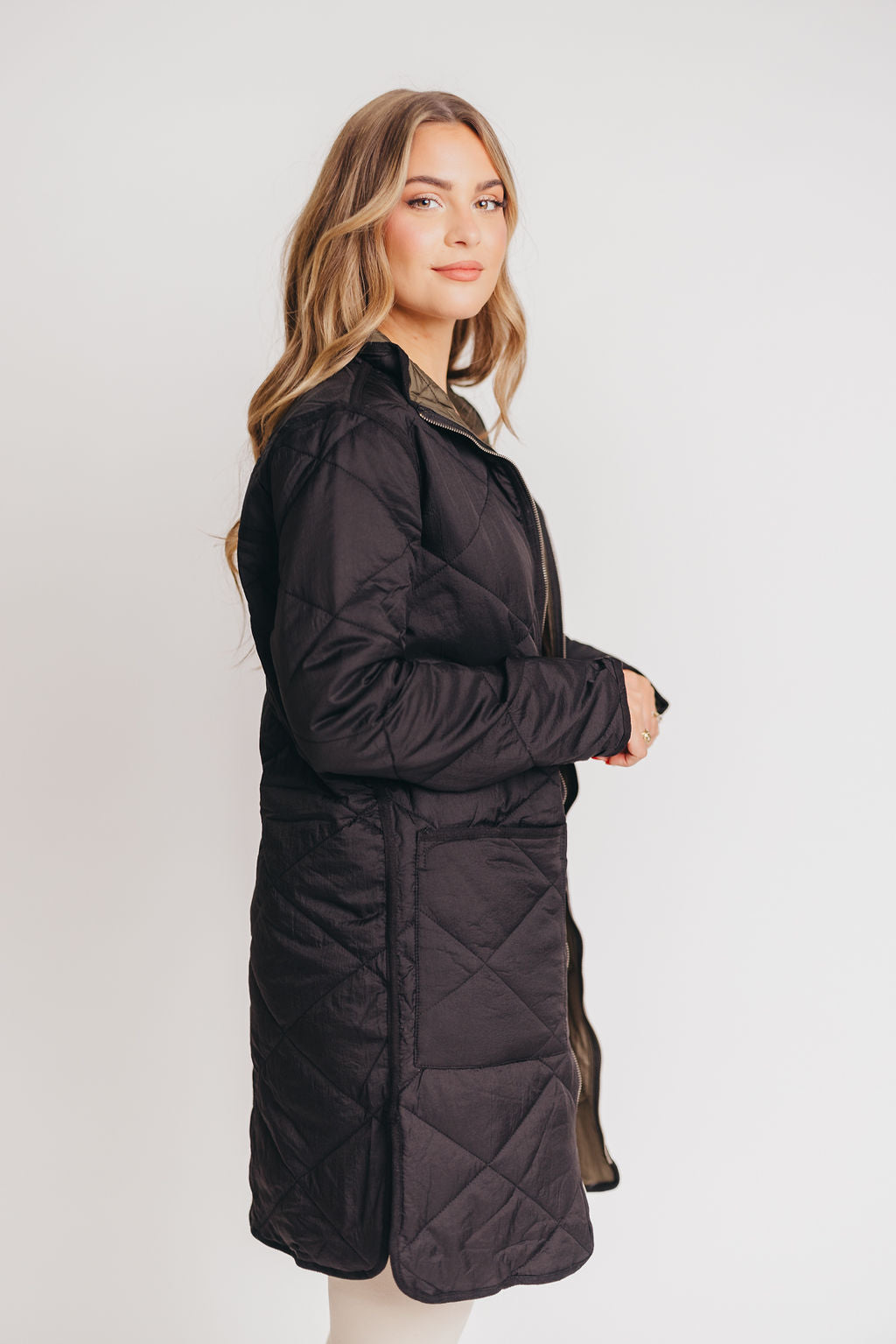 Pixie Reversible Jacket in Black Olive