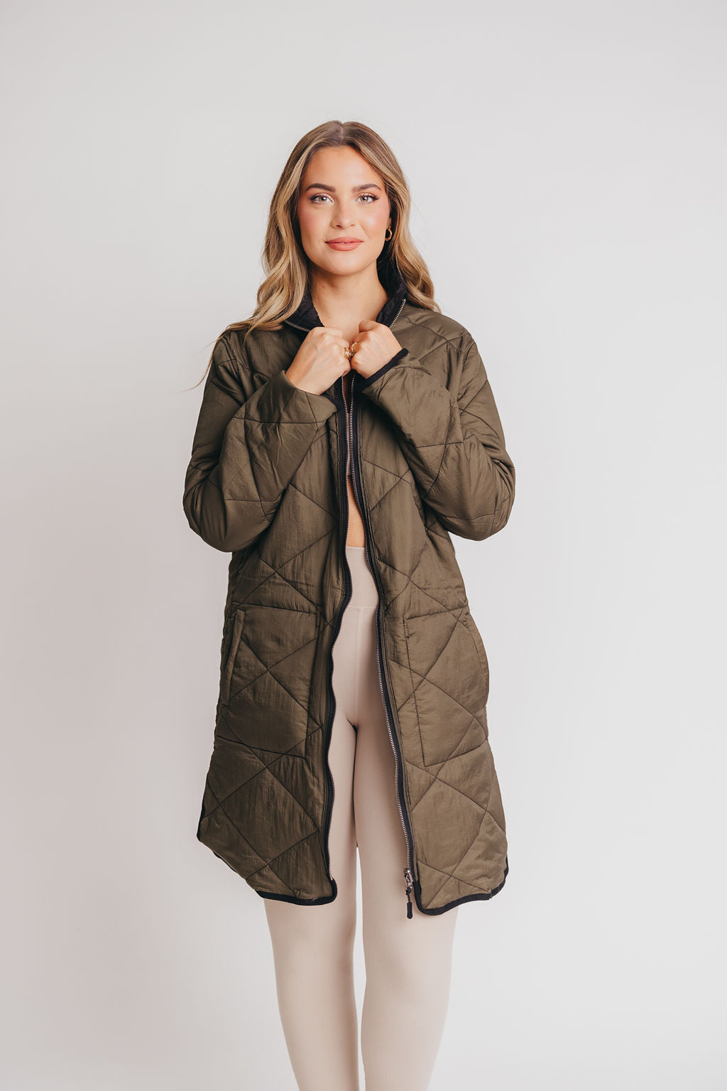 Pixie Reversible Jacket in Black Olive