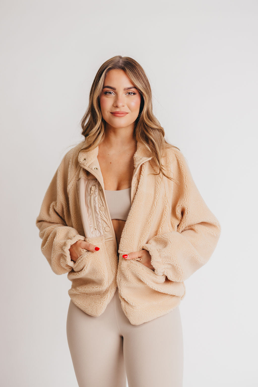 Warm Me Up Jacket in Nude