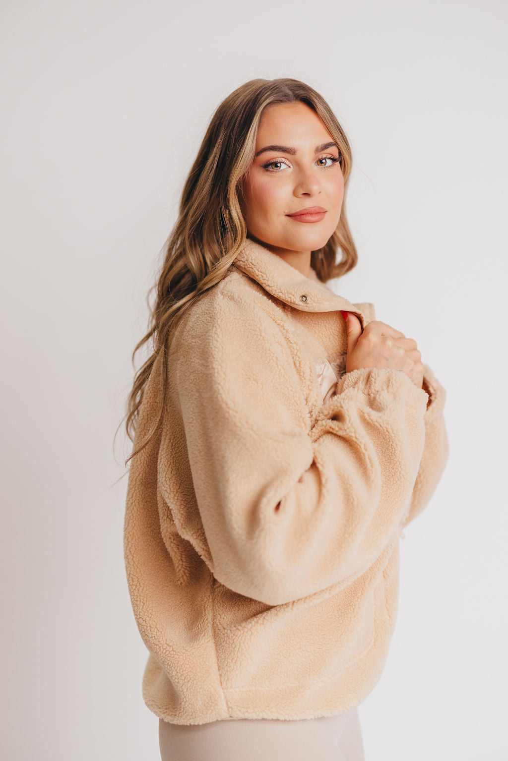 Warm Me Up Jacket in Nude