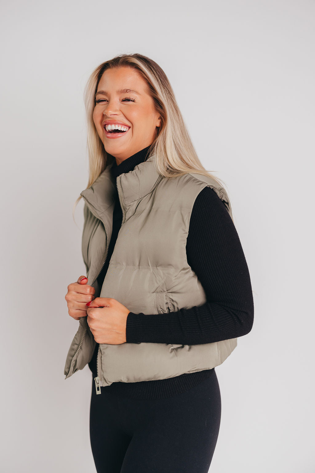 The Issey Vest in Olive