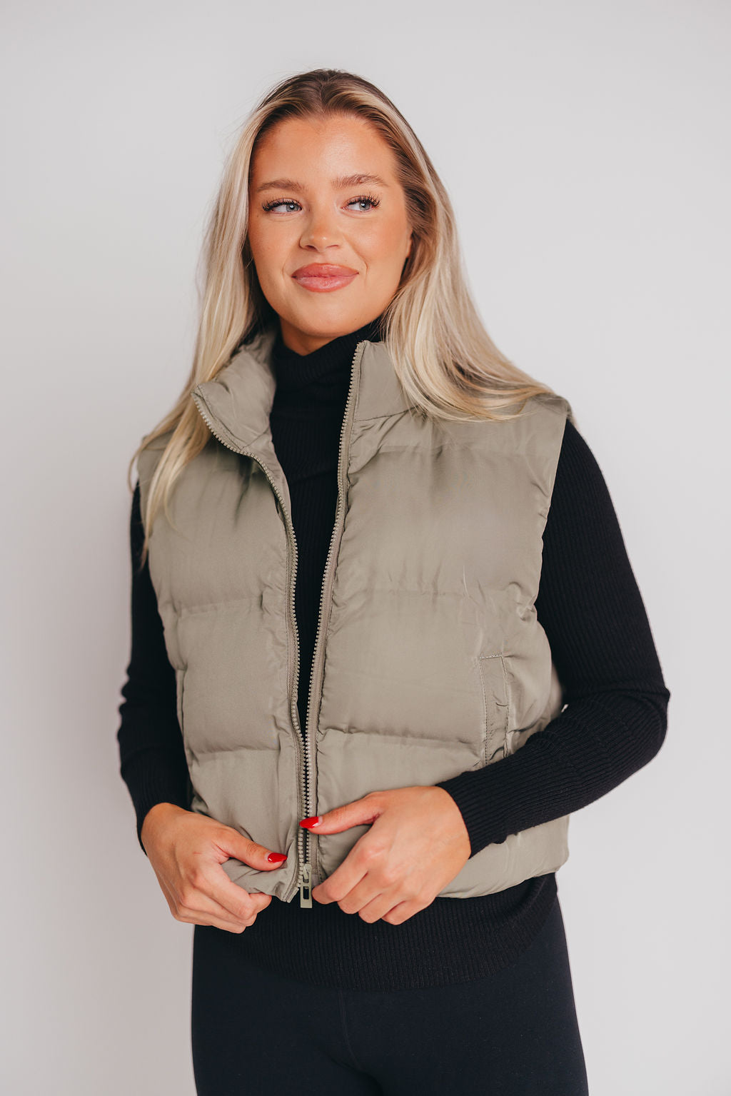 The Issey Vest in Olive