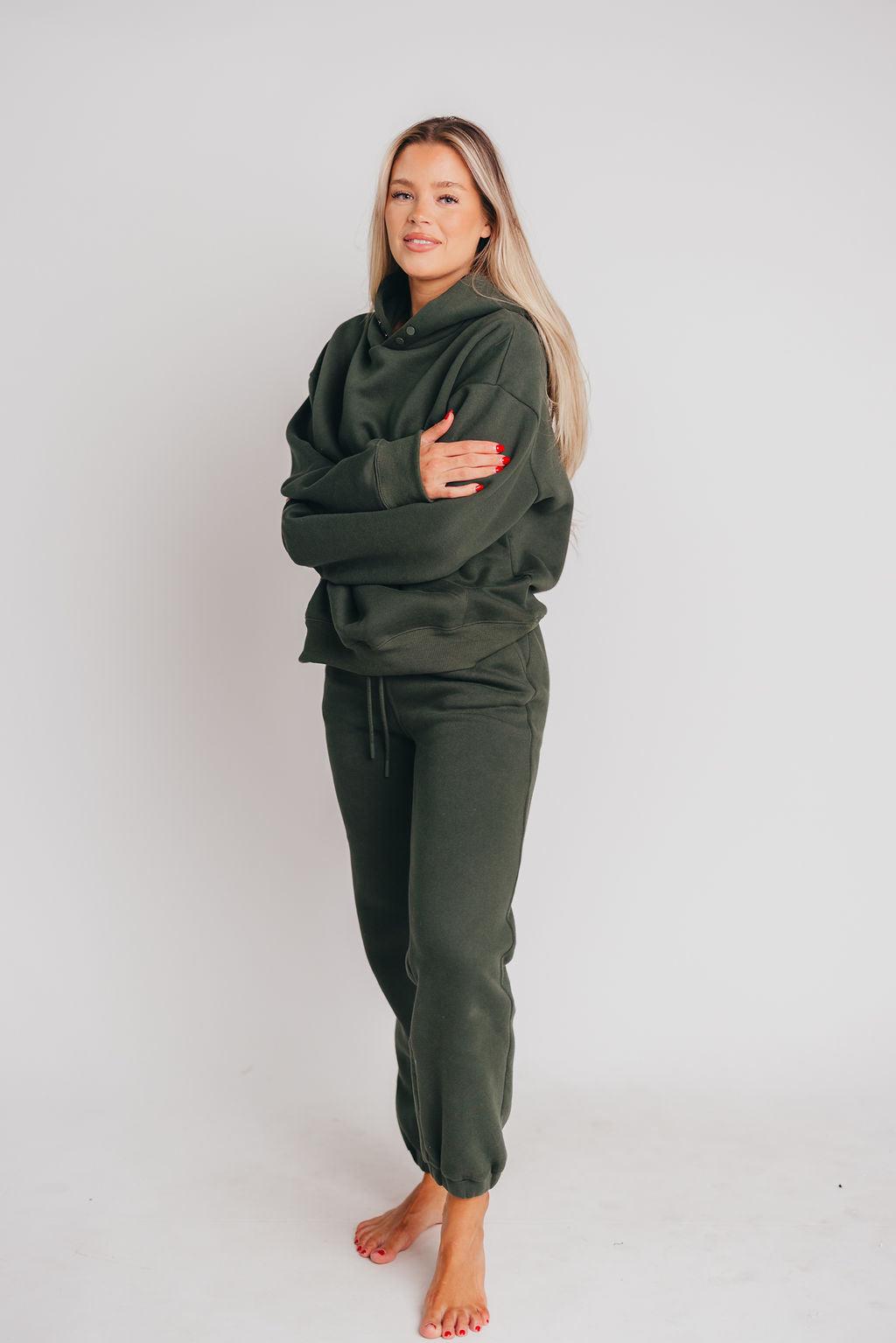 Soft and Cozy Oversized Hoodie in Hunter Green