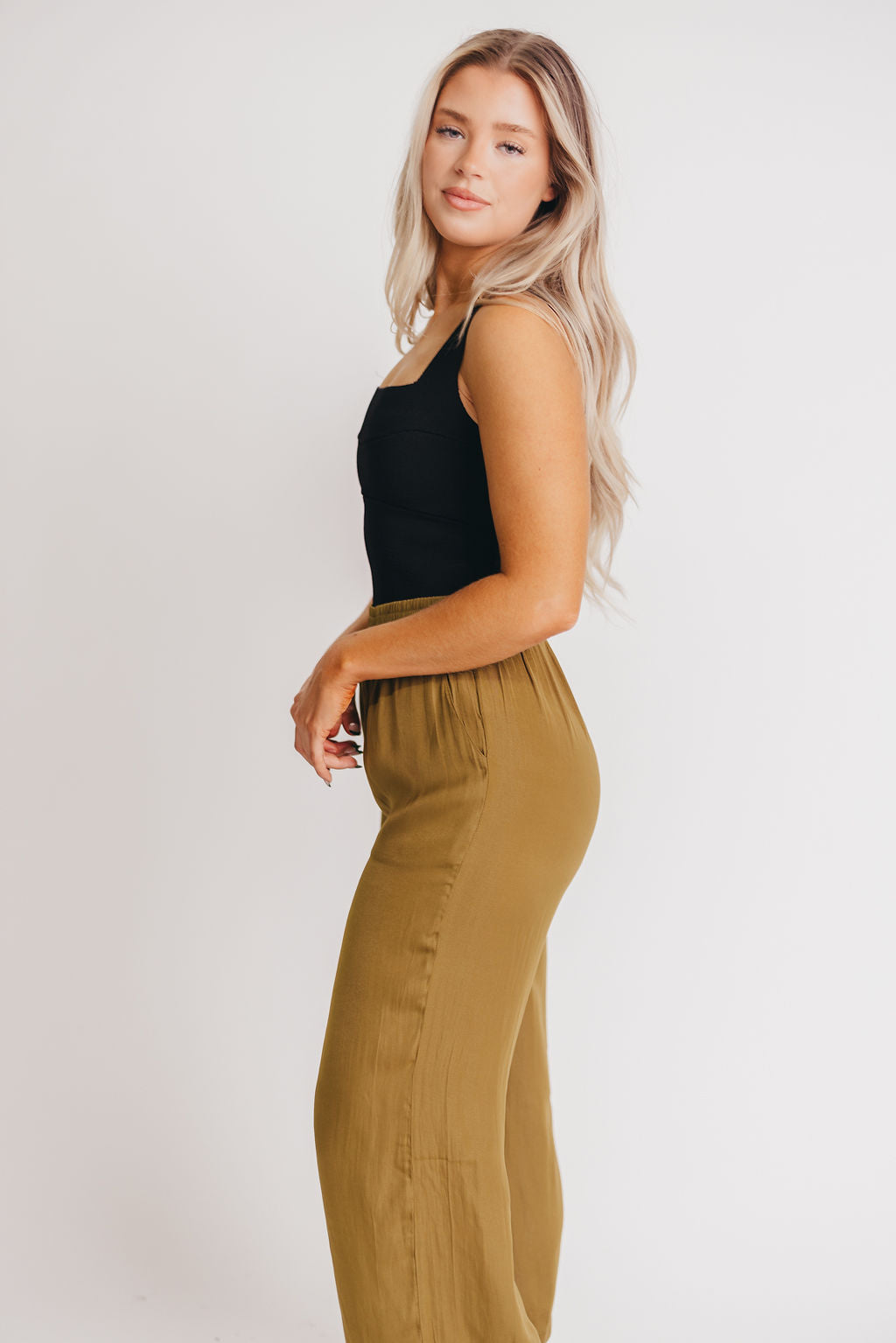 Baylee Solid Satin Pants