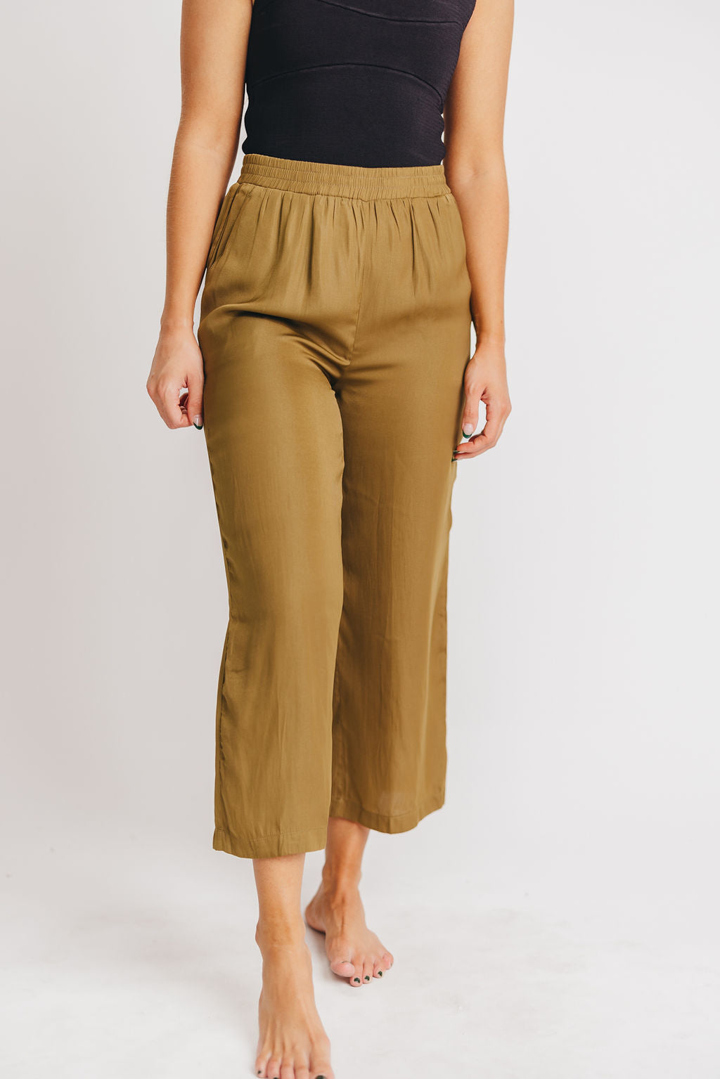 Baylee Solid Satin Pants