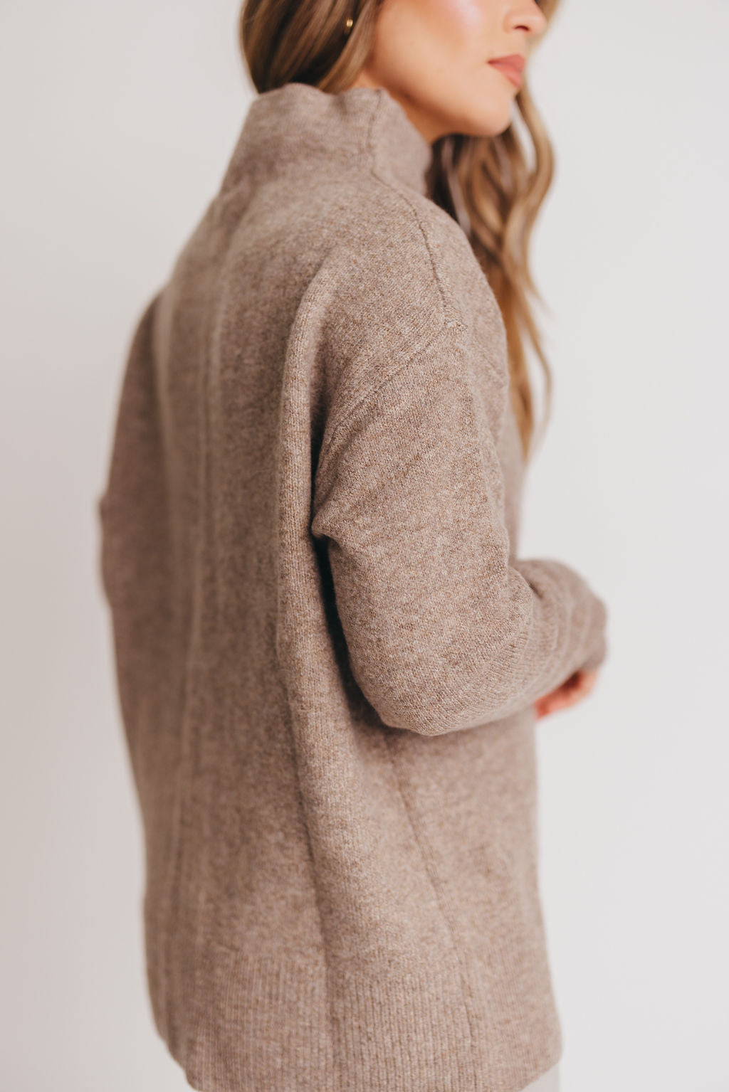 Rachel Funnel-Neck Sweater in Twig